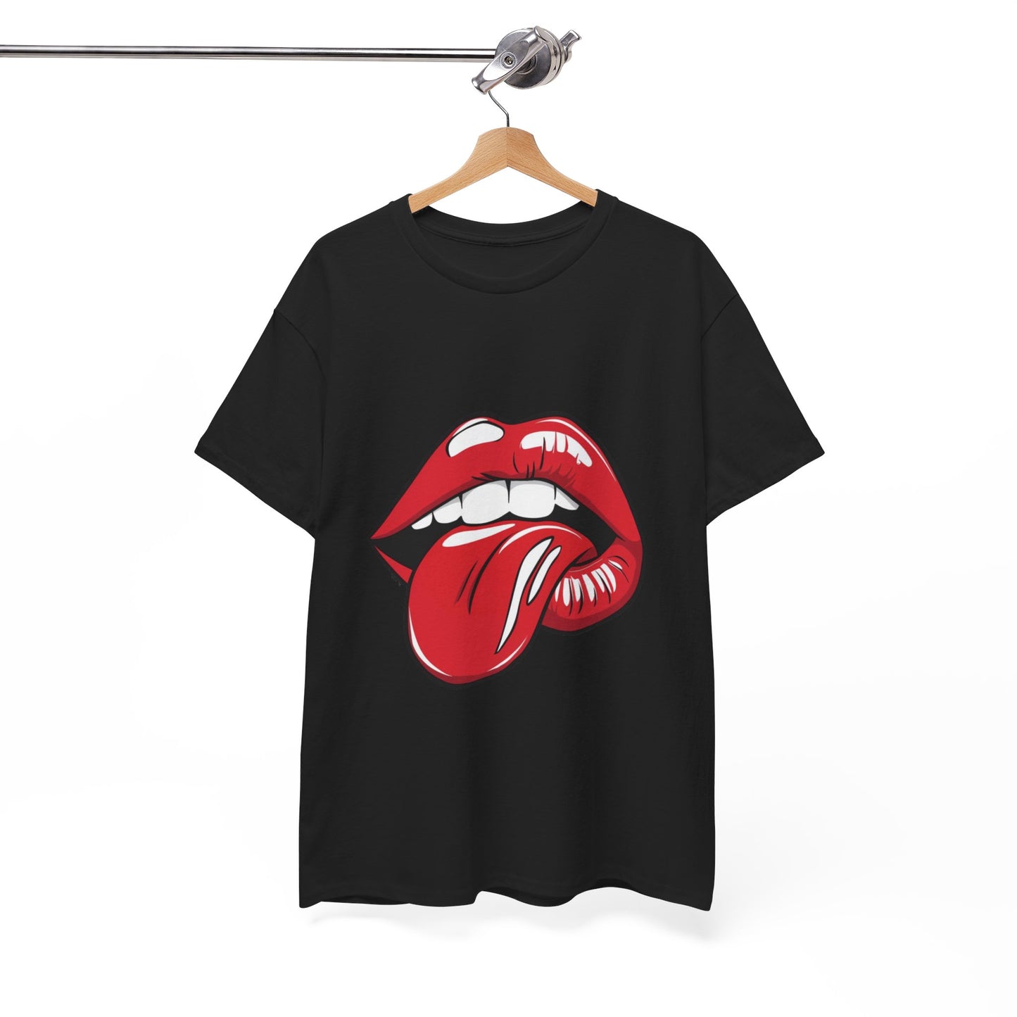 Sexy Retro PopArt Red Lips and Tounge Unisex heavy cotton Tshirt