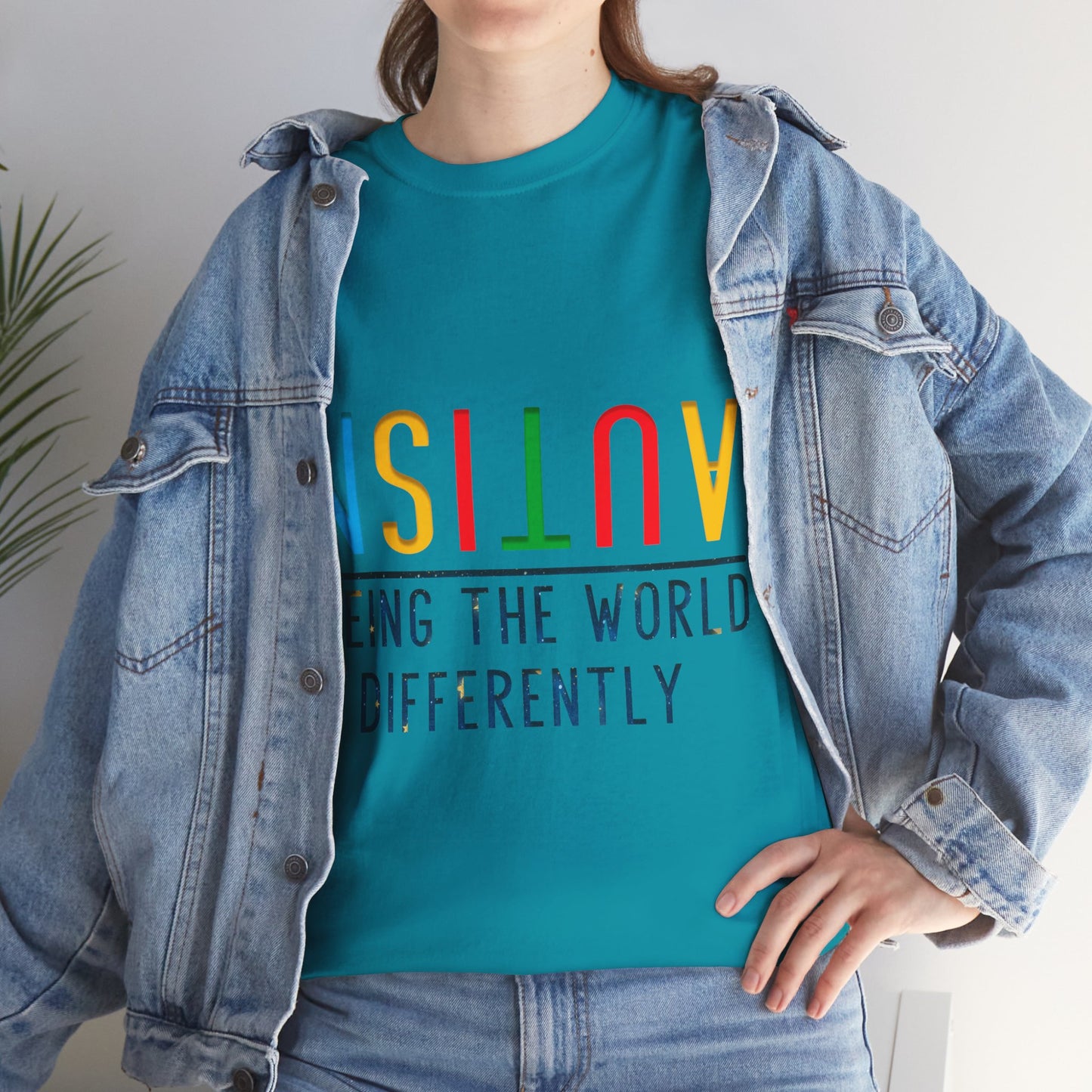 Autism Seeing the World Differently T-shirt Unisex Heavy Cotton