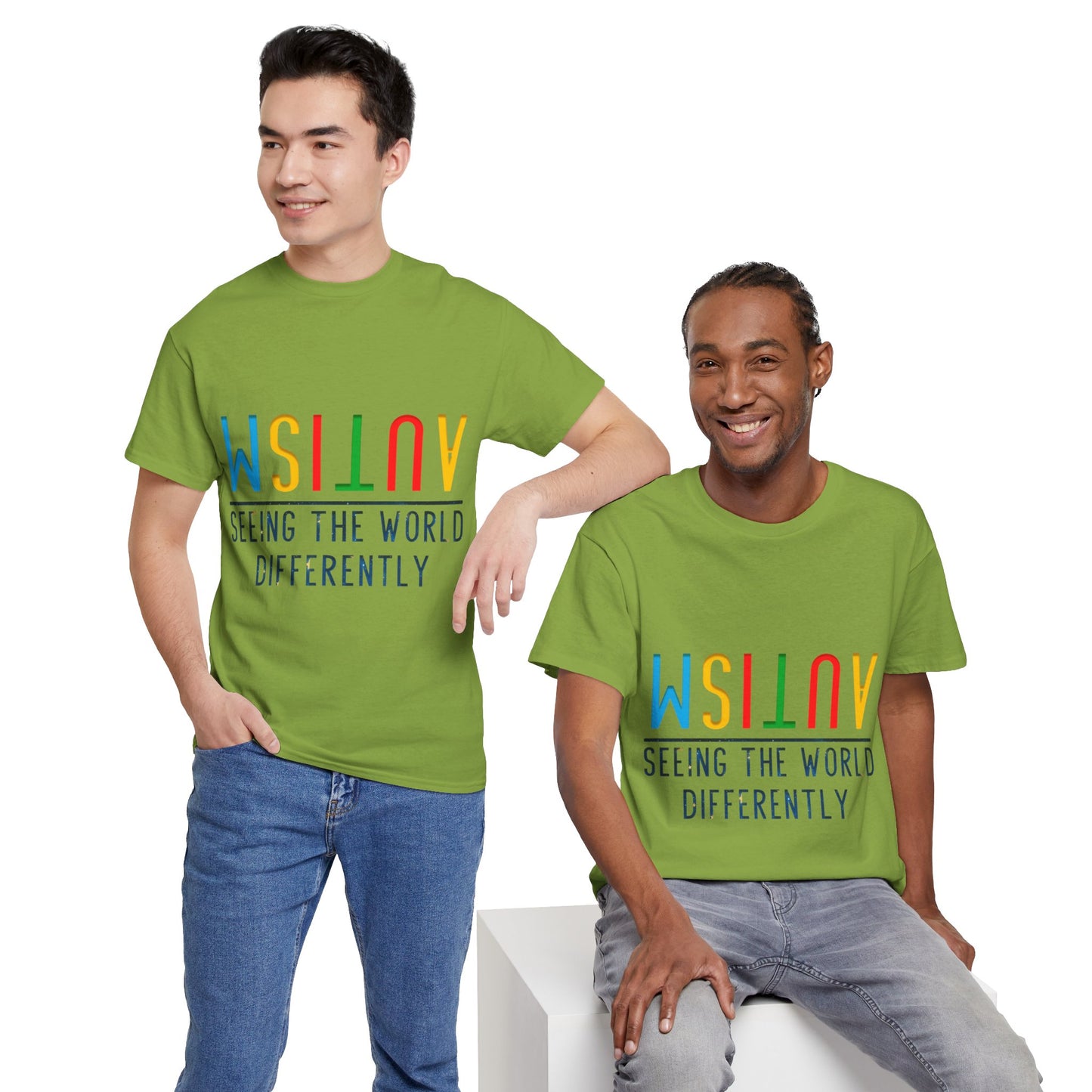Autism Seeing the World Differently T-shirt Unisex Heavy Cotton