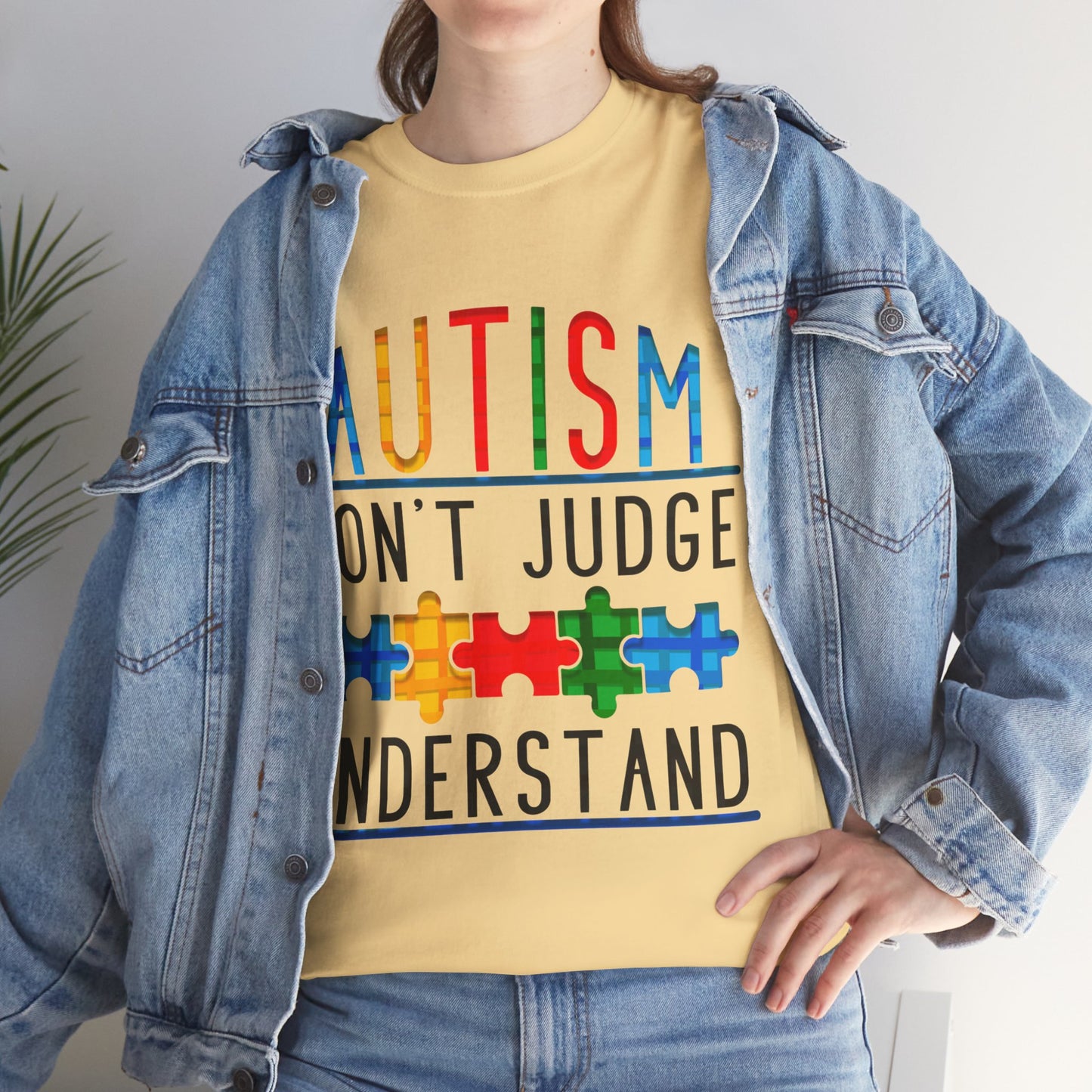Autism Don't Judge Understand T-shirt Unisex Heavy Cotton