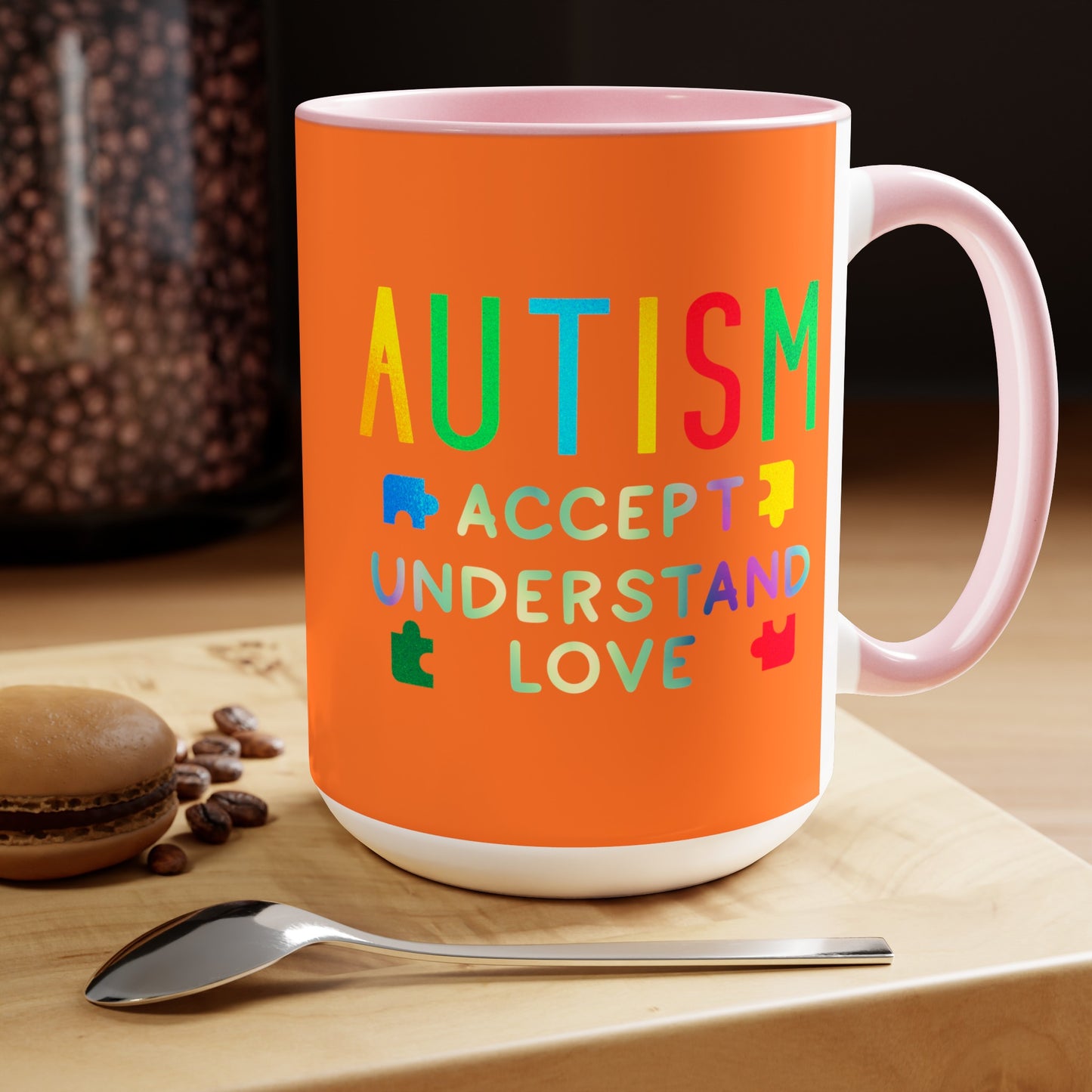 Autism ACCEPT UNDERSTAND LOVE 15oz Coffee Mug