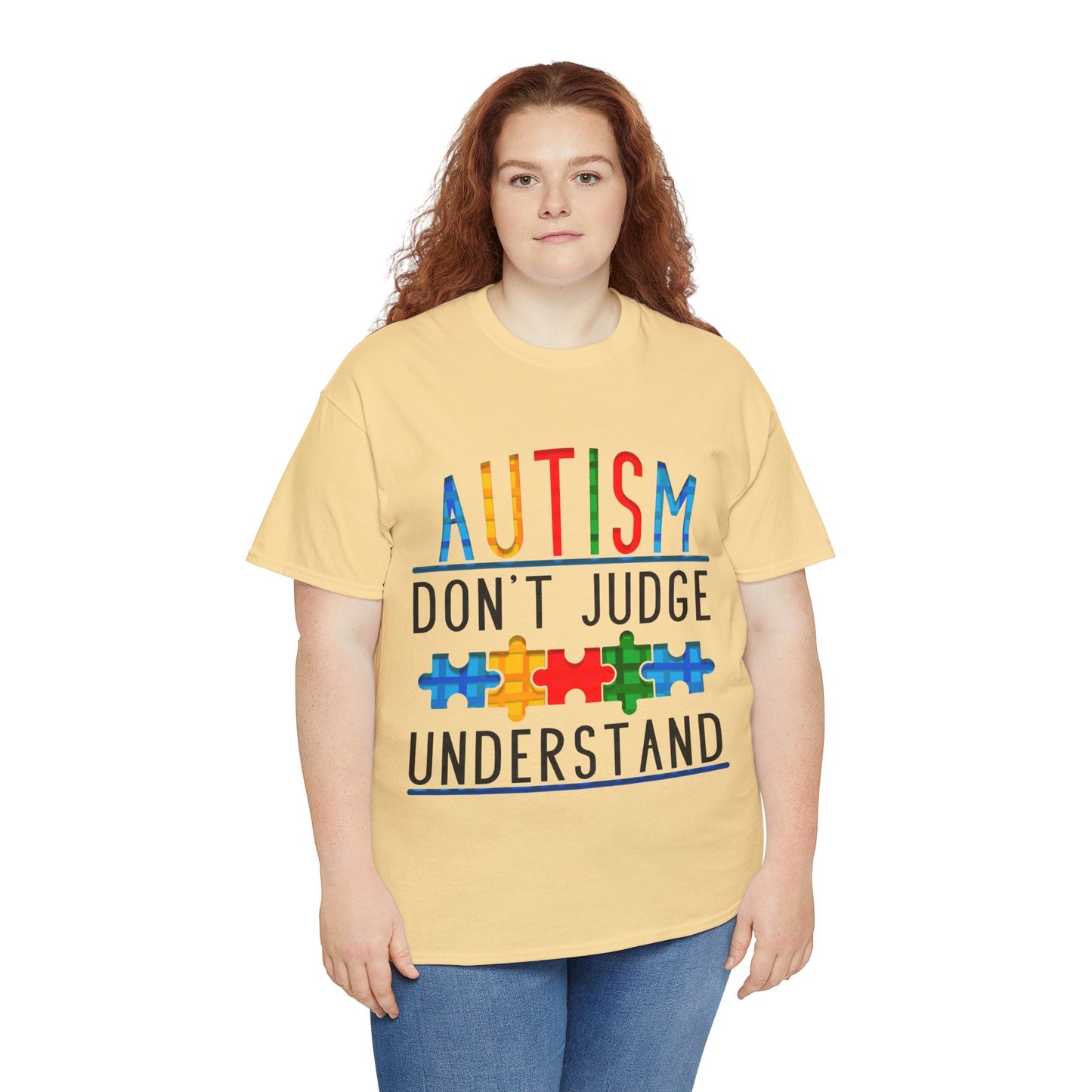Autism Don't Judge Understand T-shirt Unisex Heavy Cotton