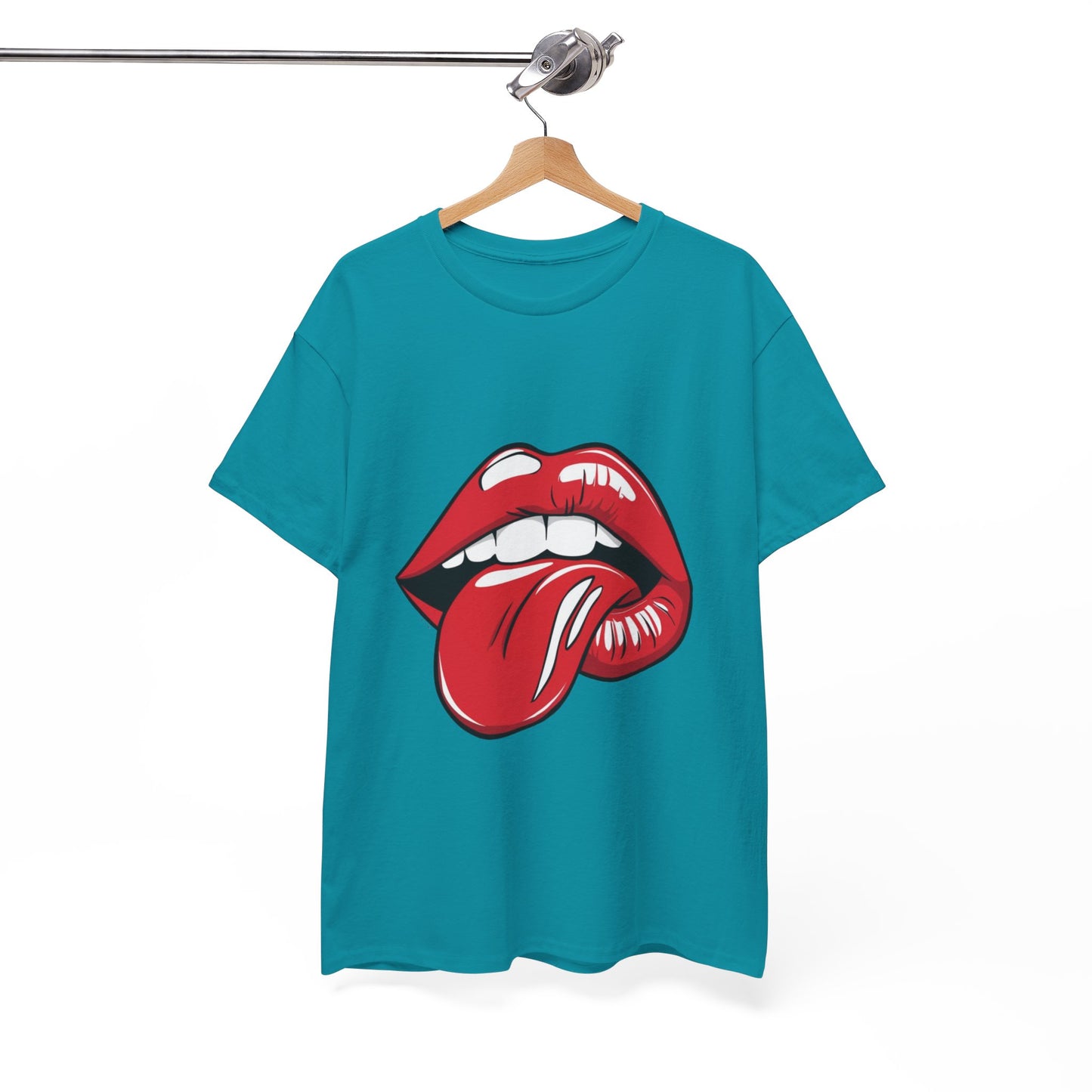 Sexy Retro PopArt Red Lips and Tounge Unisex heavy cotton Tshirt