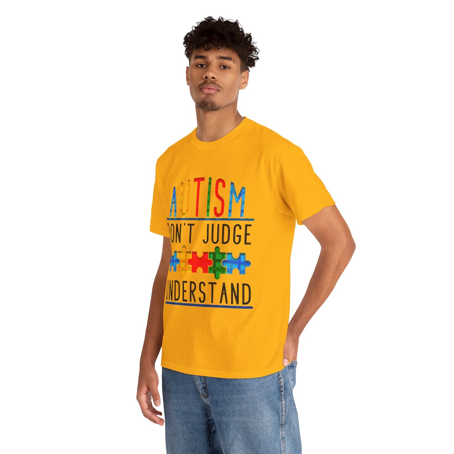Autism Don't Judge Understand T-shirt Unisex Heavy Cotton