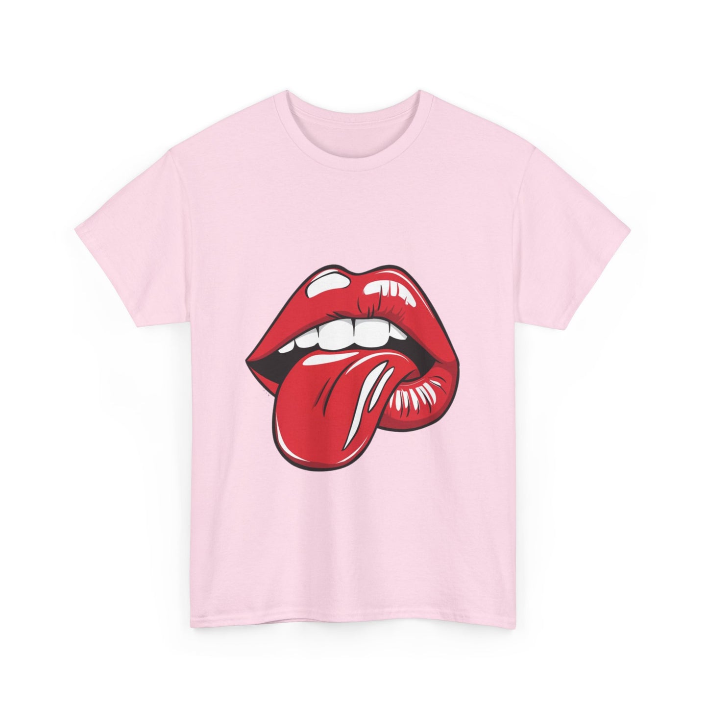 Sexy Retro PopArt Red Lips and Tounge Unisex heavy cotton Tshirt