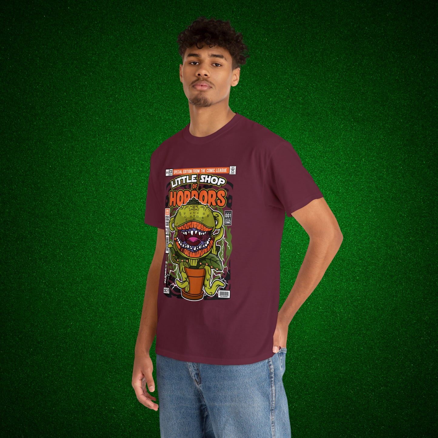 Little Shop of Horrors Audrey Pop Culture Mock Comic Cover heavy cotton T-shirt