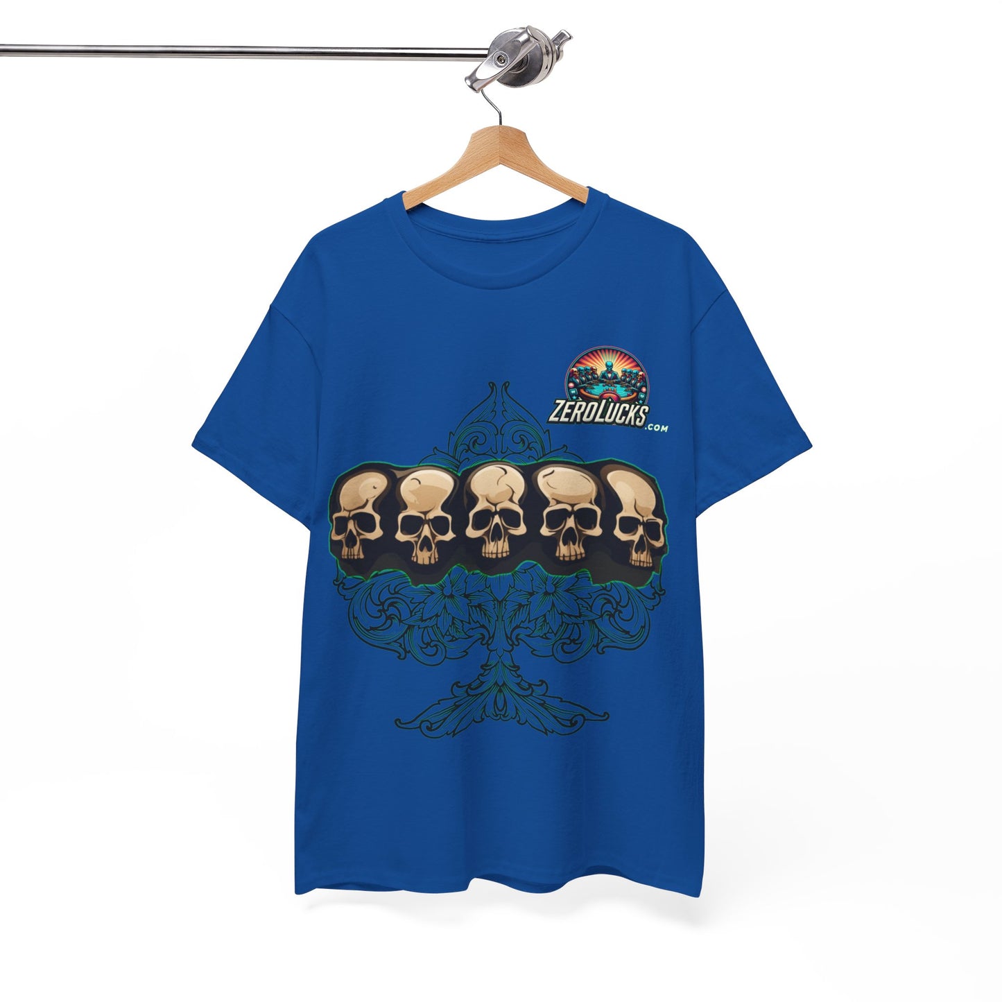 No Lucks Skulls with Spade T-shirt Unisex Heavy Cotton