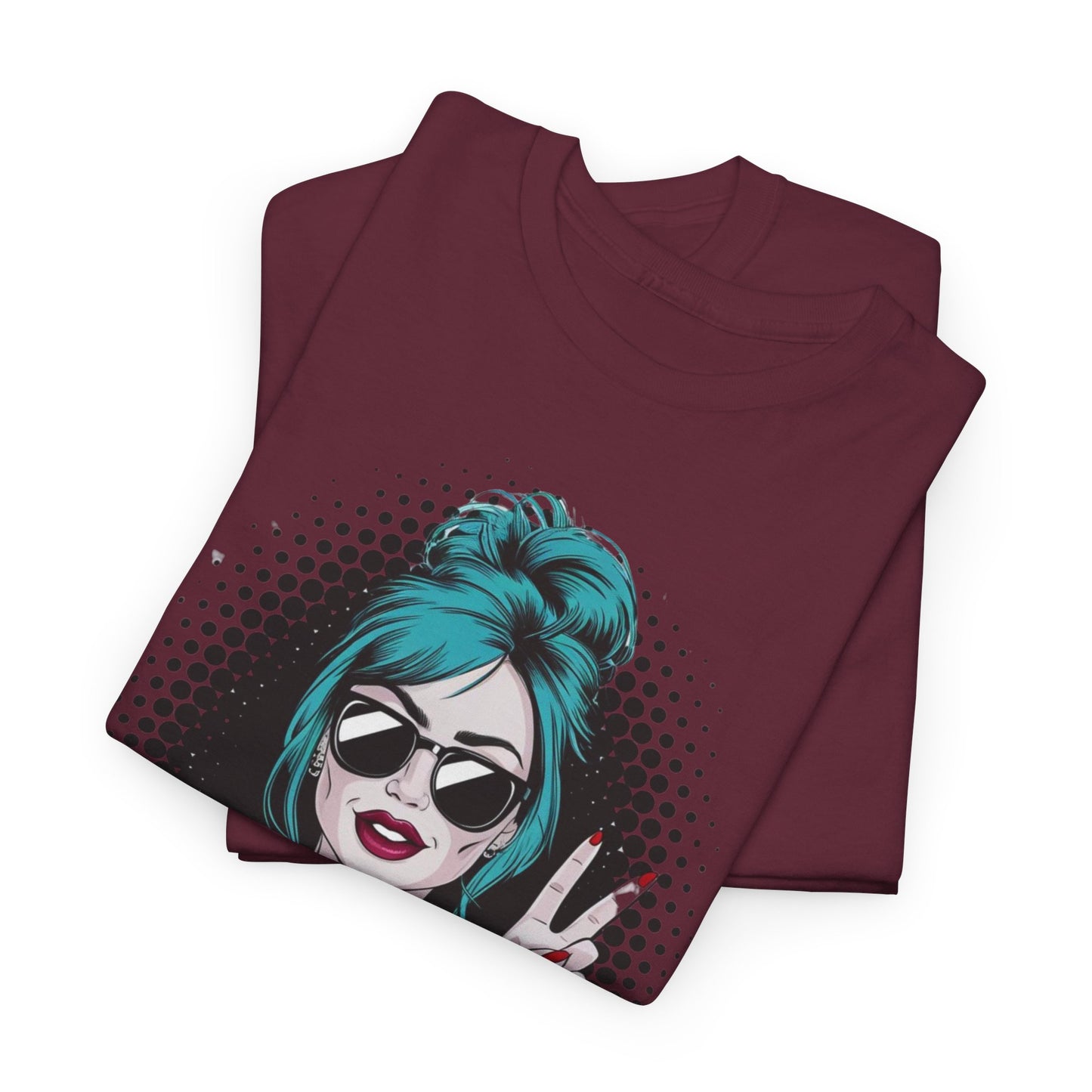 Sexy PopArt Girl Mind Your Own Business Tshirt unisex heavy cotton