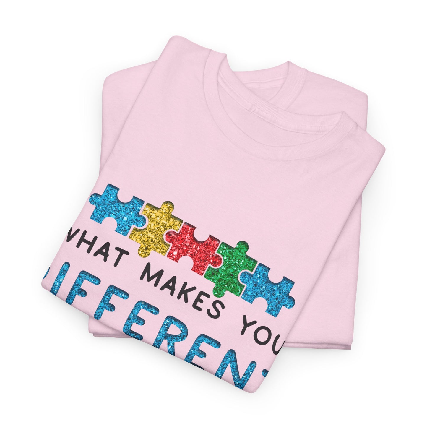 Autism WHAT MAKES YOU DIFFERENT IS WHAT MAKES YOU BEAUTIFUL T-shirt Unisex Heavy Cotton