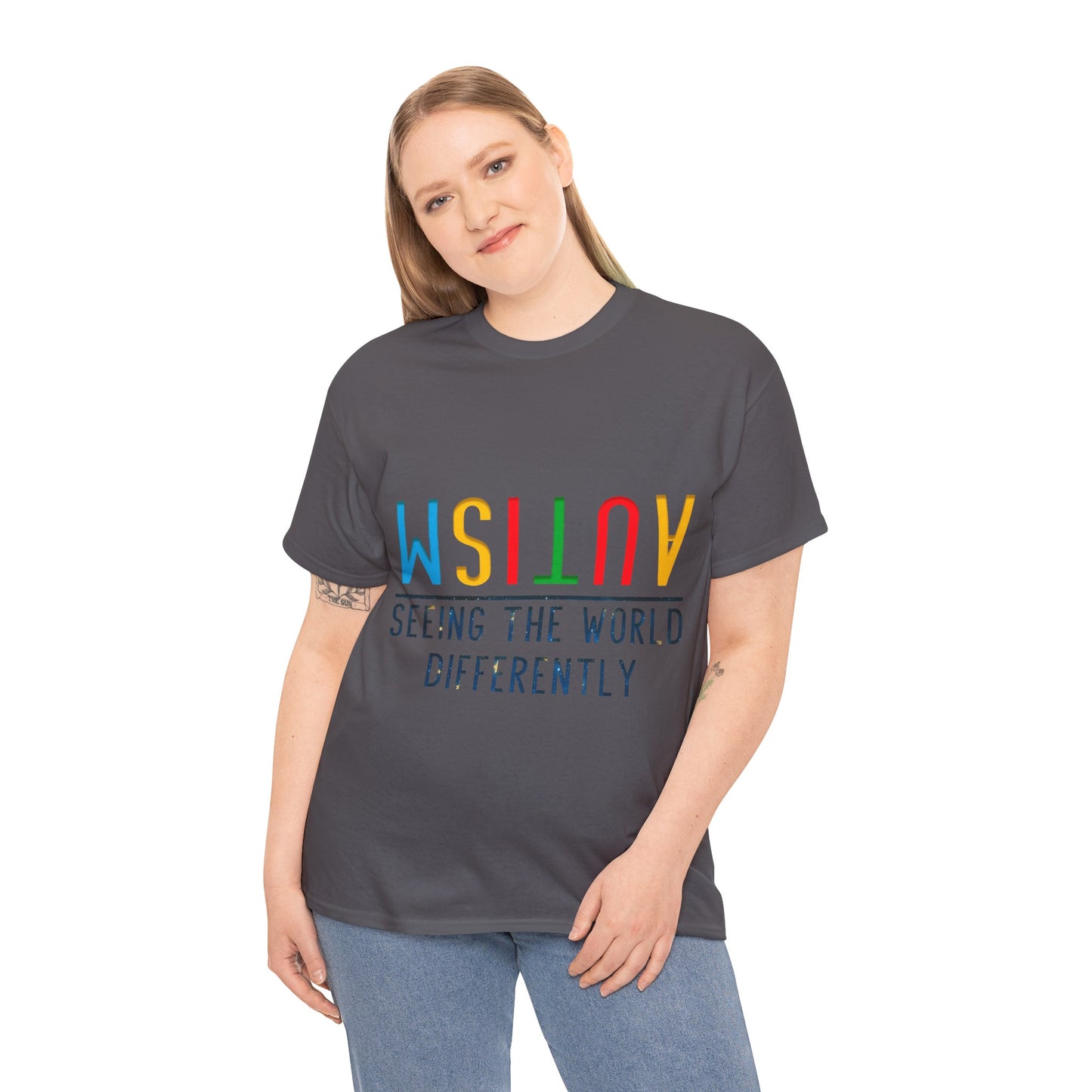 Autism Seeing the World Differently T-shirt Unisex Heavy Cotton