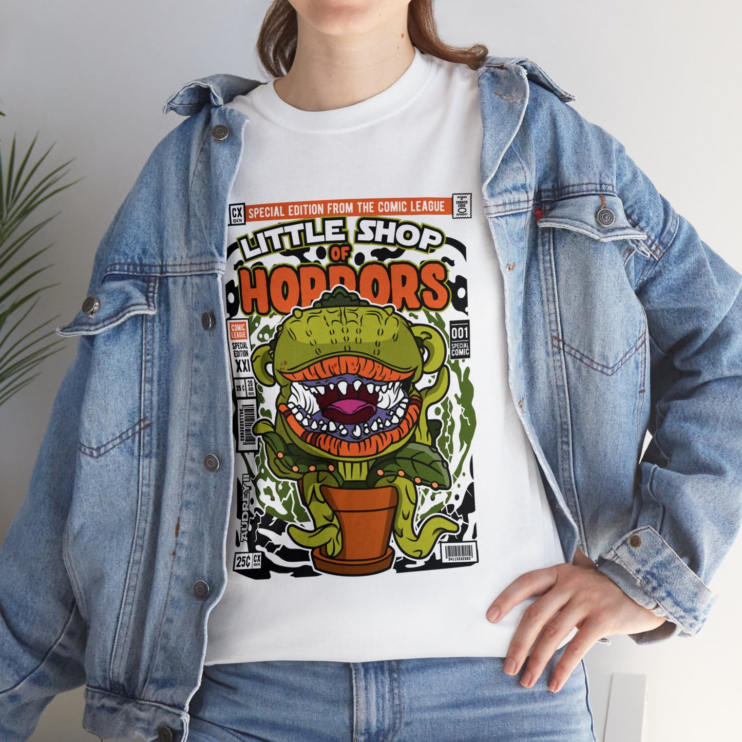 Little Shop of Horrors Audrey Pop Culture Mock Comic Cover heavy cotton T-shirt