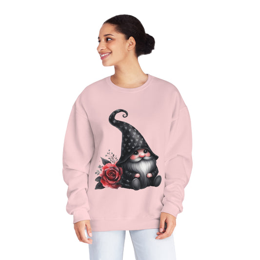 Black Valentine Gnome Unisex NuBlend® Crewneck Sweatshirt