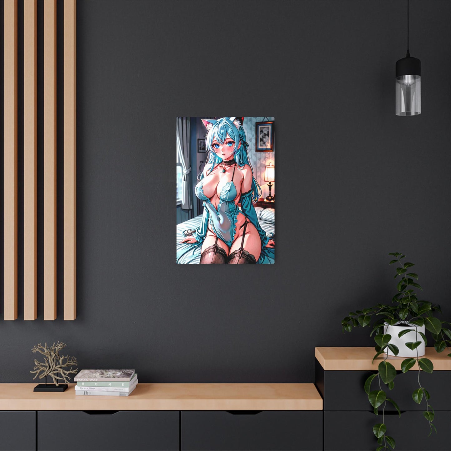 "Original Waifu Anime Metal Print – 8" x 12" Exclusive Art"