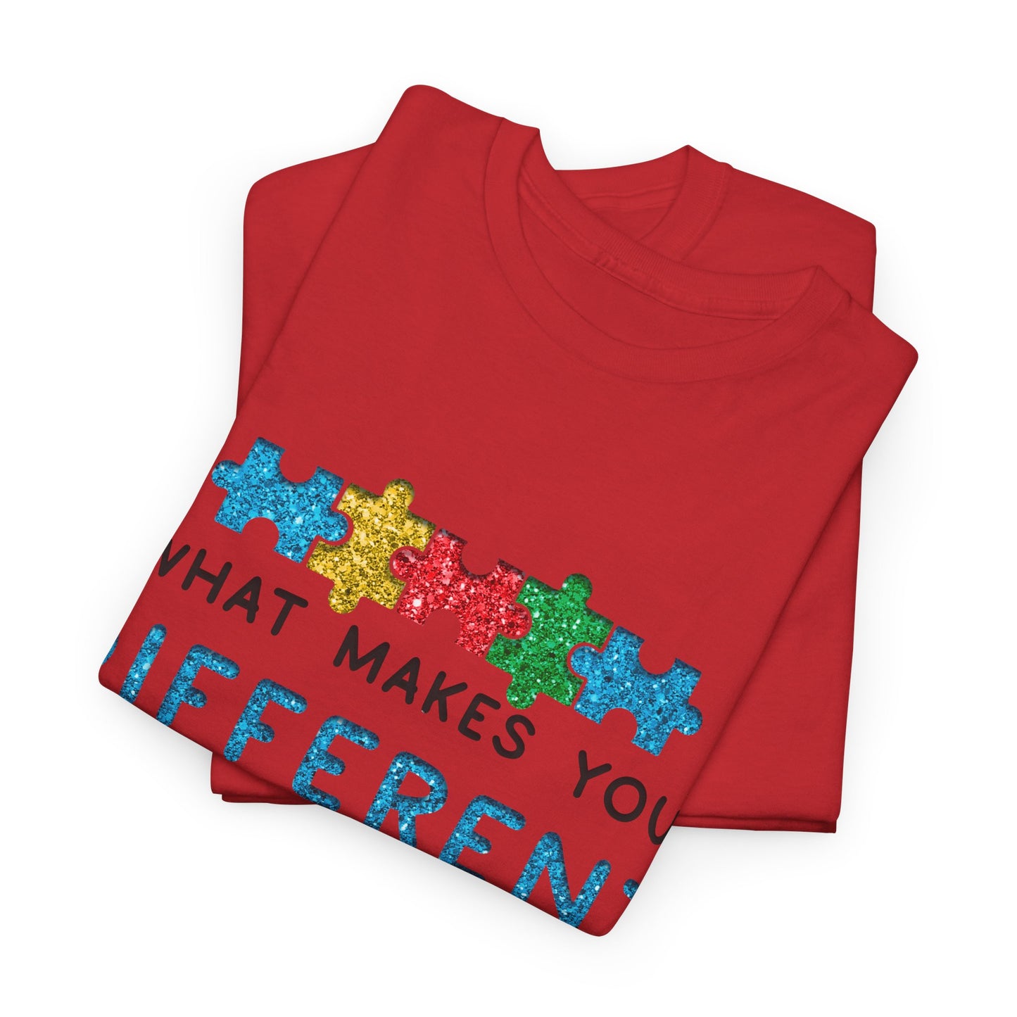 Autism WHAT MAKES YOU DIFFERENT IS WHAT MAKES YOU BEAUTIFUL T-shirt Unisex Heavy Cotton