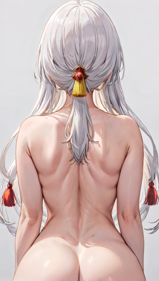 Elegant Waifu Metal Print – 8x12 Anime Art for Home Decor