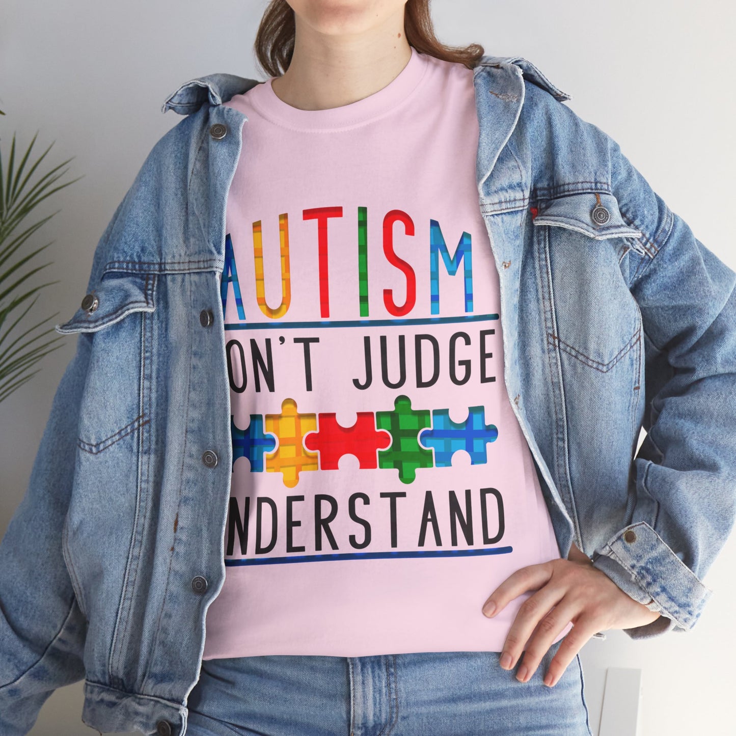 Autism Don't Judge Understand T-shirt Unisex Heavy Cotton