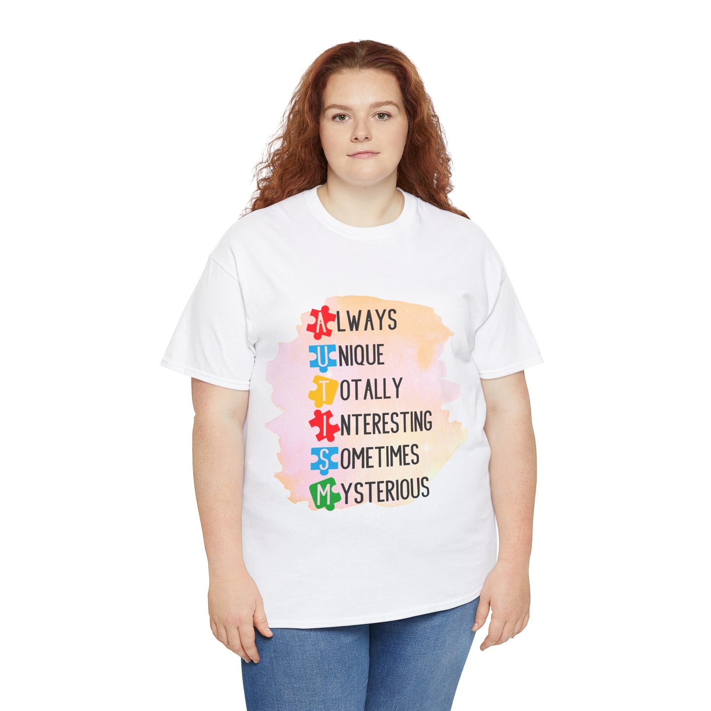 Autism Always Unique Totally Interesting Sometimes Mysterious T-shirt Unisex Heavy Cotton