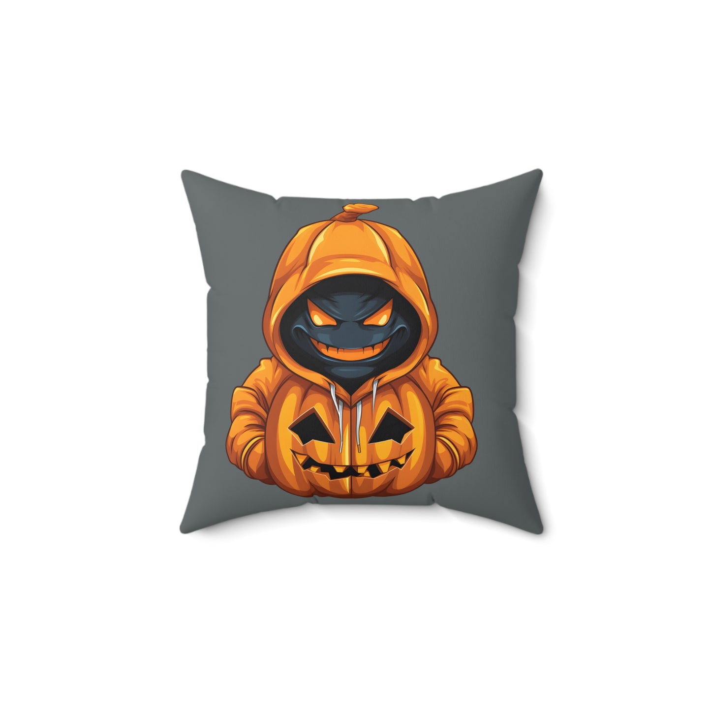Throw Pillow Spooky and Cute 2-sided Jack-o-lantern Cute Kitty Halloween Spun Polyester Square Pillow