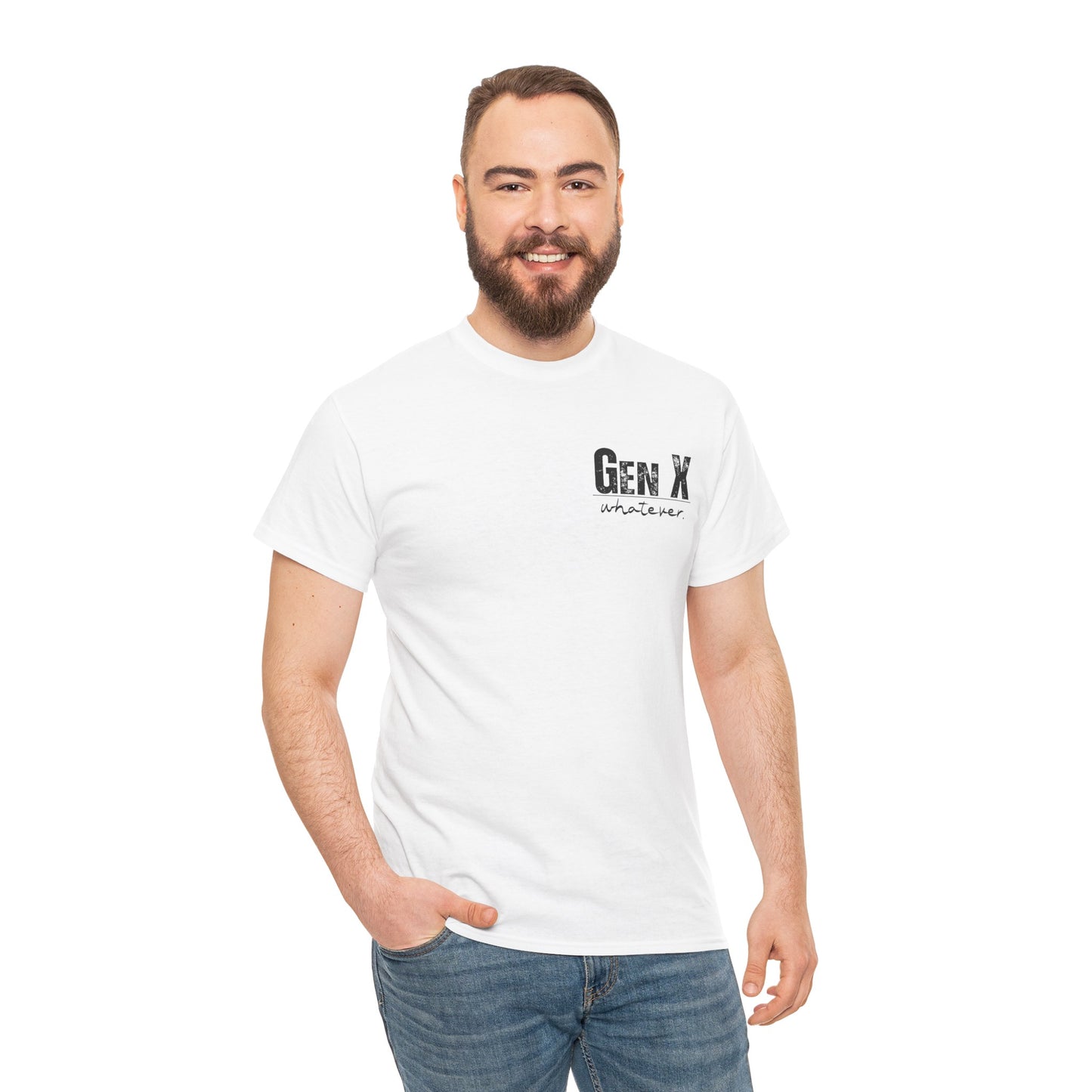GEN X Definition Unisex Heavy Cotton T-Shirt Front & Back