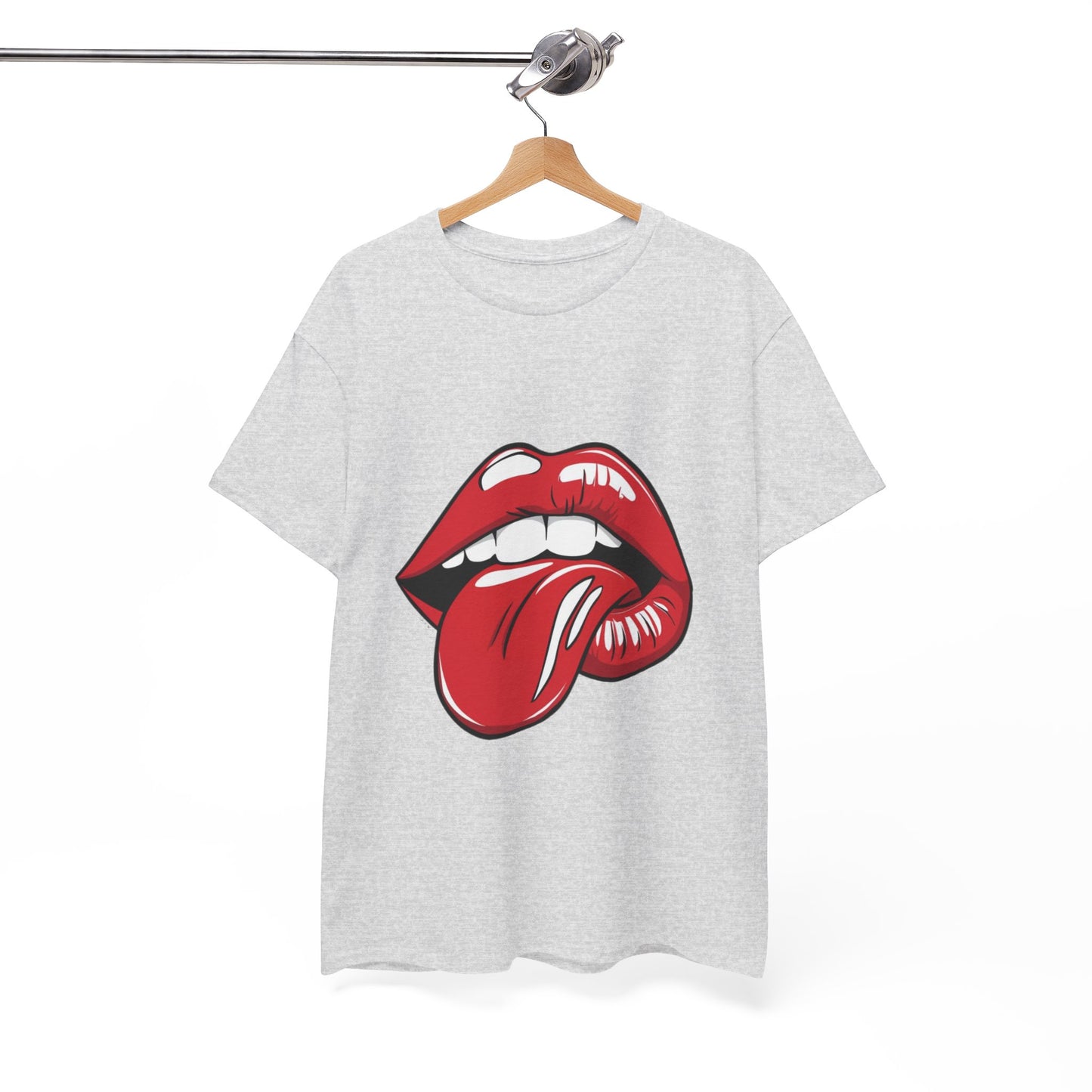 Sexy Retro PopArt Red Lips and Tounge Unisex heavy cotton Tshirt