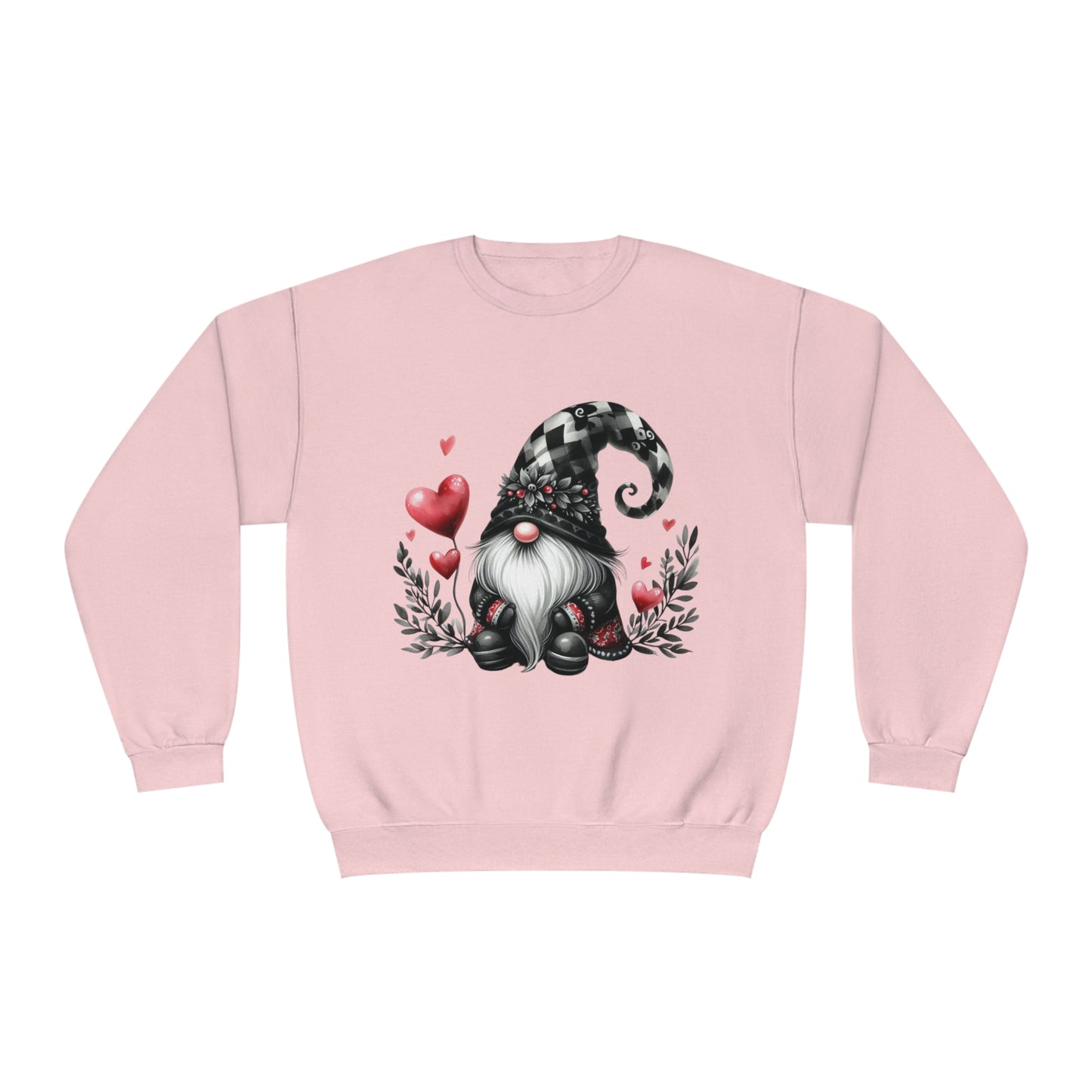 Black Valentine Gnome Unisex NuBlend® Crewneck Sweatshirt