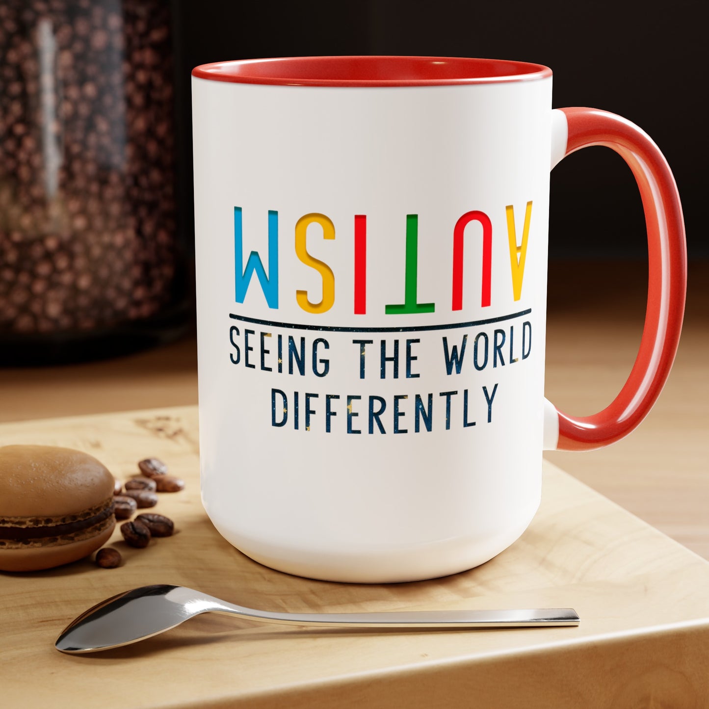 Autism Seeing the World Differently T-shirt 15oz Coffee Mug