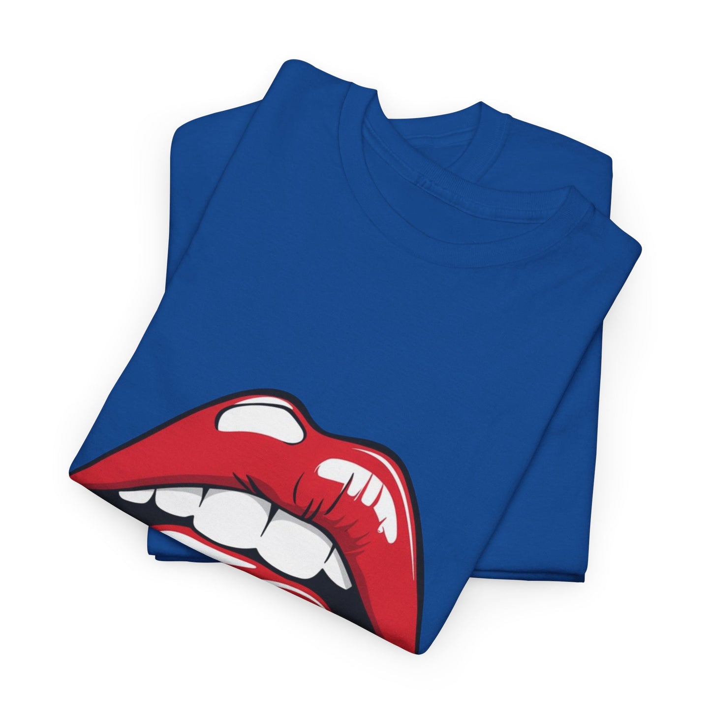 Sexy Retro PopArt Red Lips and Tounge Unisex heavy cotton Tshirt