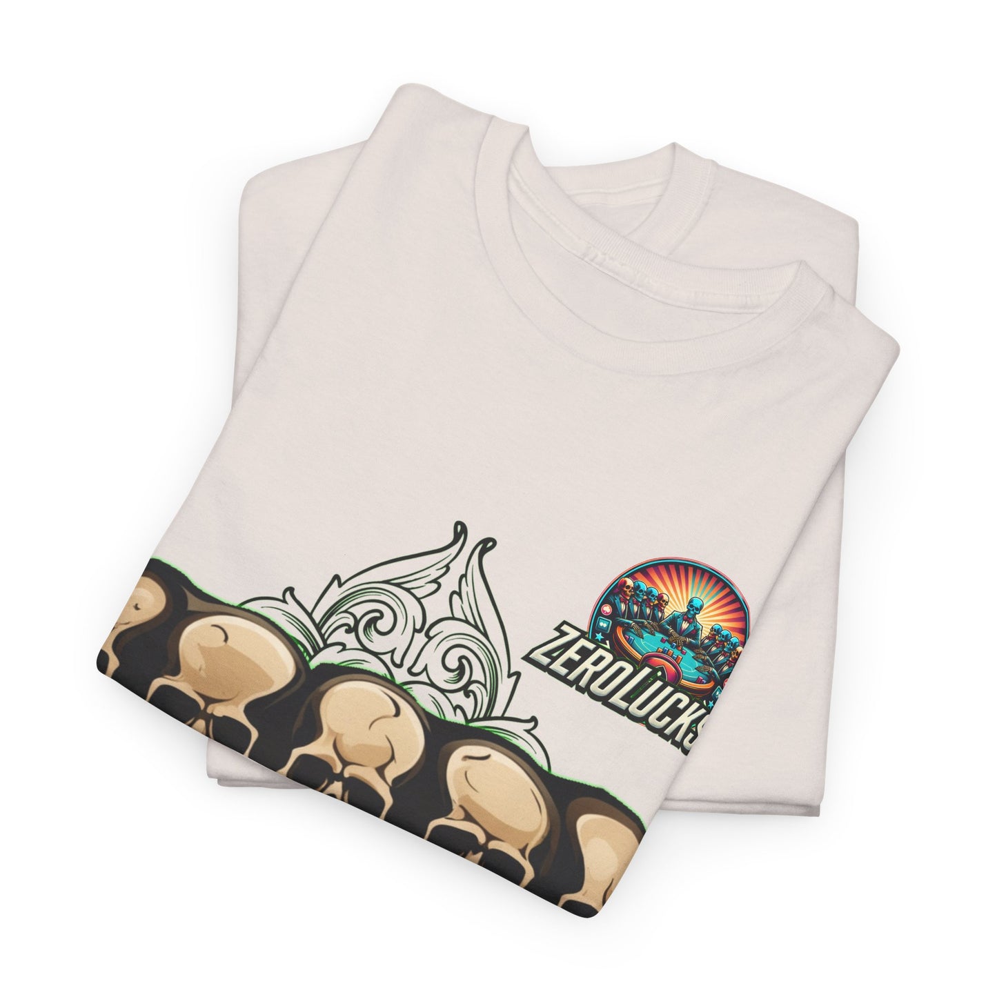 No Lucks Skulls with Spade T-shirt Unisex Heavy Cotton