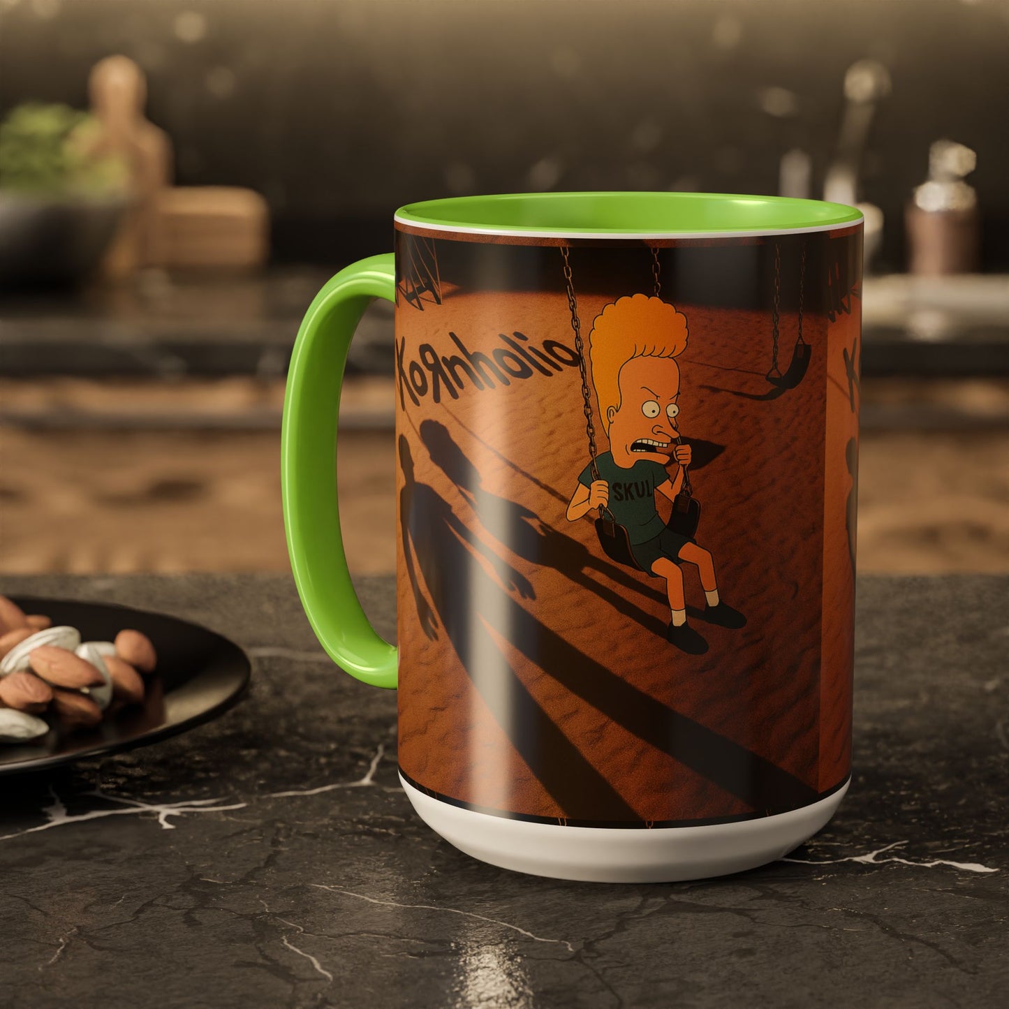 Kornholio 15 oz Coffee Mug Funny Nu Metal Cartoon Cup Multiple Colors