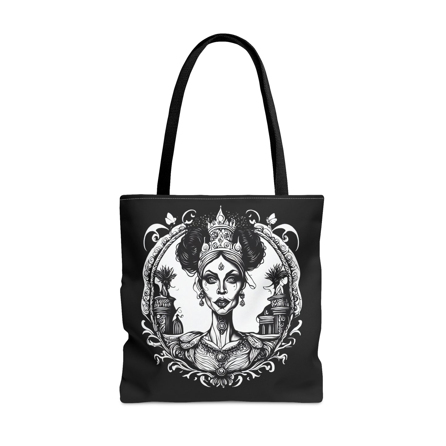 Regal Old Woman with Tiara and Crown Teacher Unisex Tote Bag (AOP)