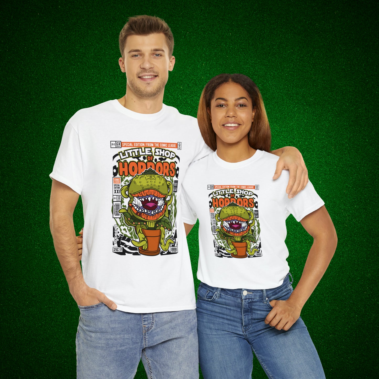 Little Shop of Horrors Audrey Pop Culture Mock Comic Cover heavy cotton T-shirt