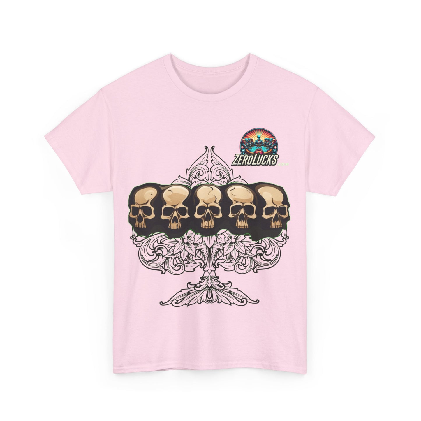 No Lucks Skulls with Spade T-shirt Unisex Heavy Cotton