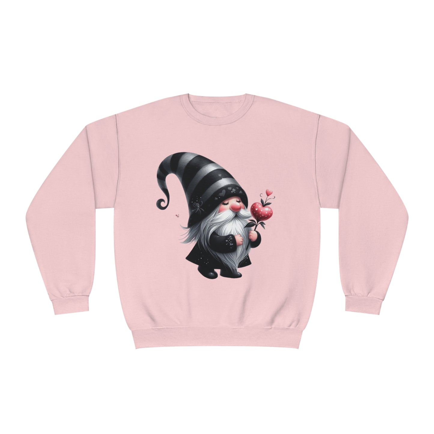 Black Valentine Gnome Unisex NuBlend® Crewneck Sweatshirt
