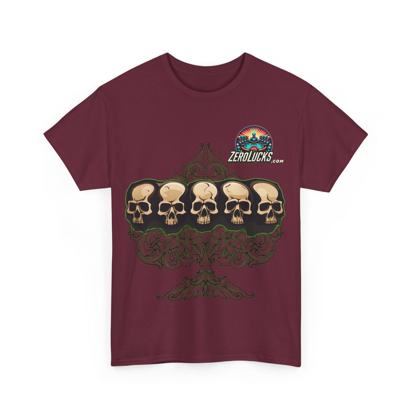No Lucks Skulls with Spade T-shirt Unisex Heavy Cotton