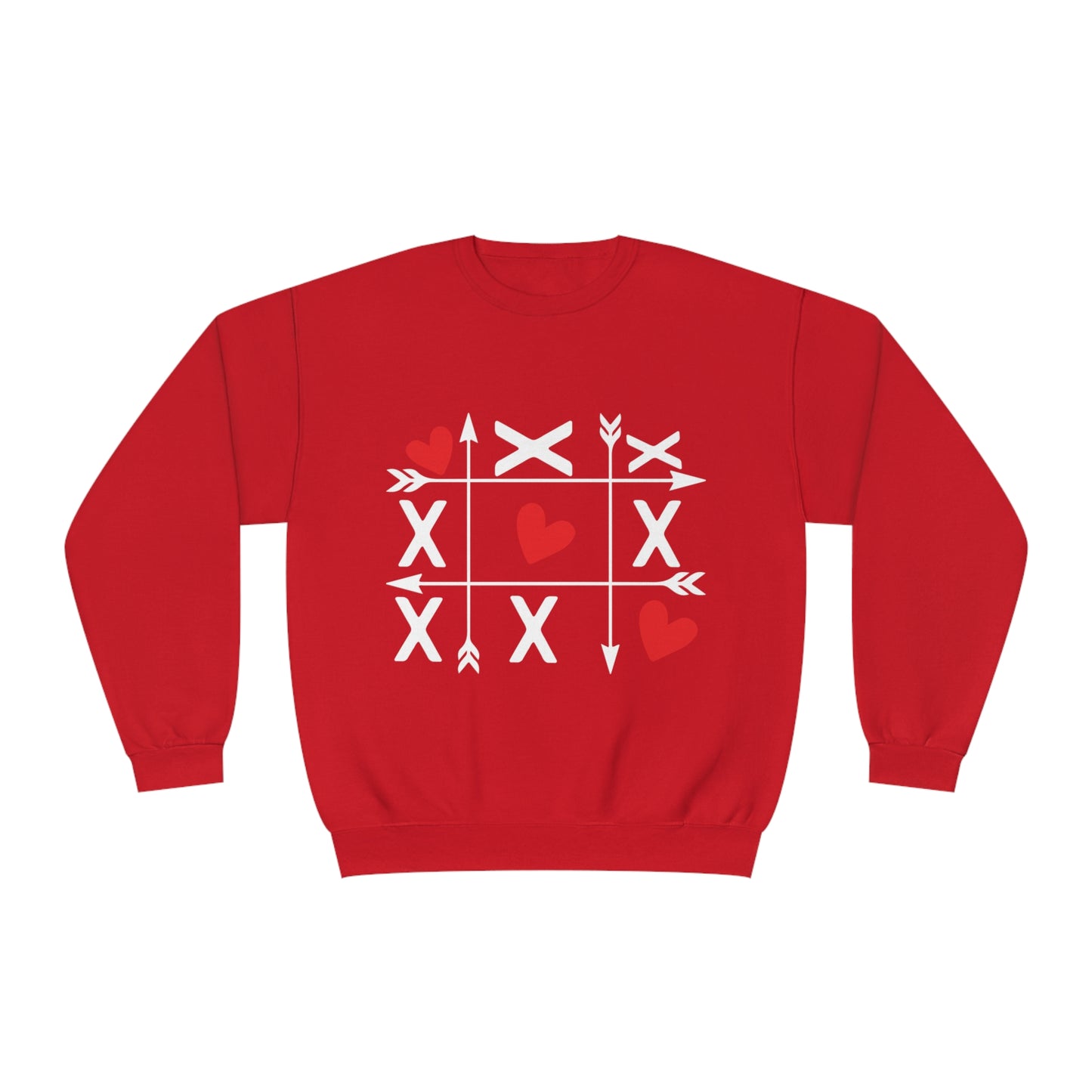 Tic-Tac-Toe Valentines Day Heart Unisex NuBlend® Crewneck Sweatshirt