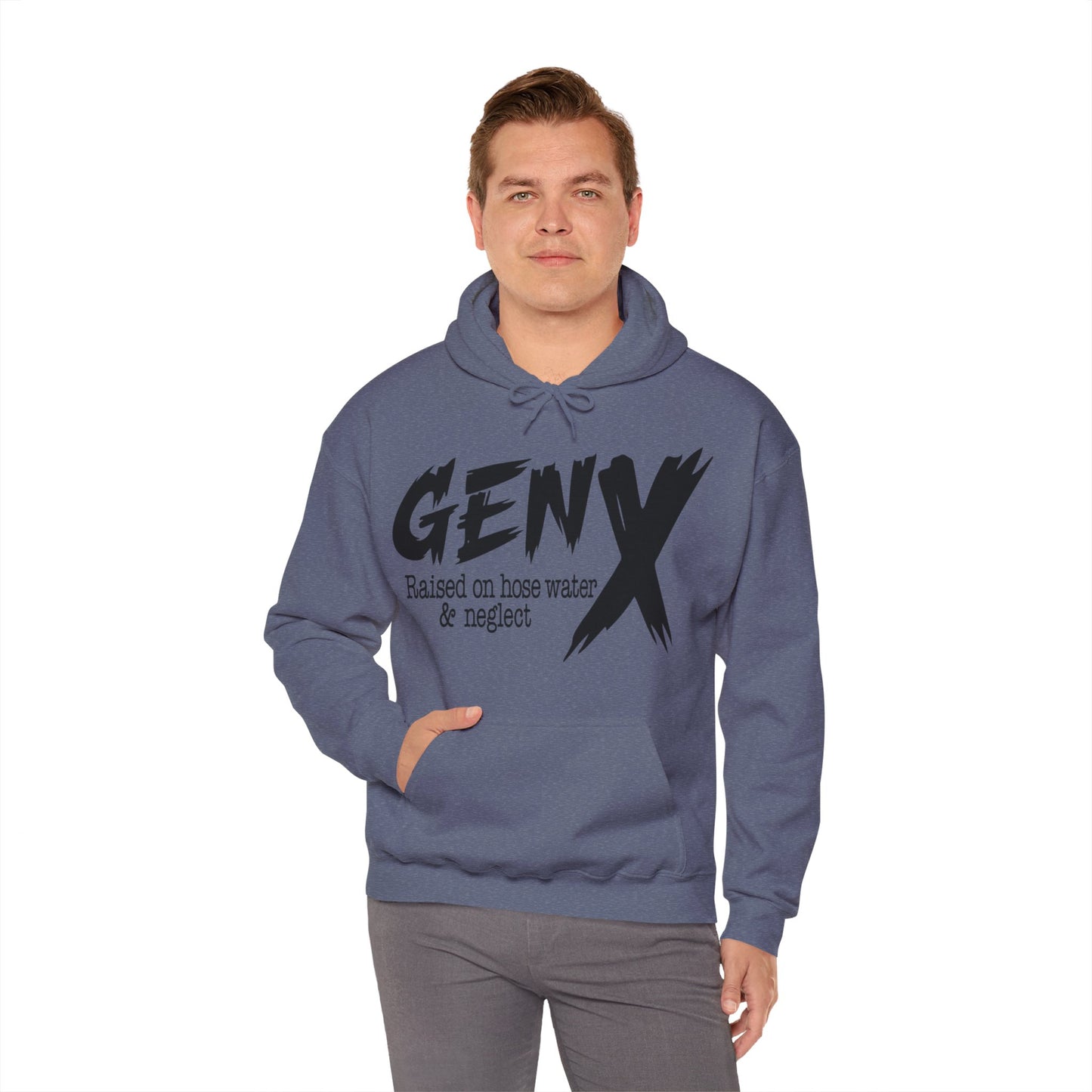 Gen X Raised on Hose Water & Neglect Unisex Heavy Blend™ Hooded Sweatshirt