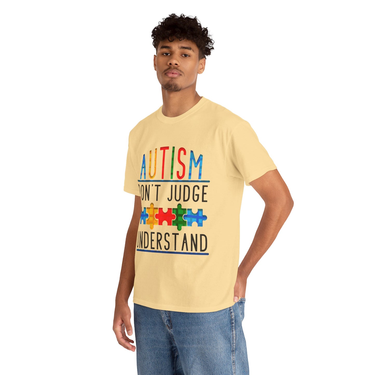 Autism Don't Judge Understand T-shirt Unisex Heavy Cotton