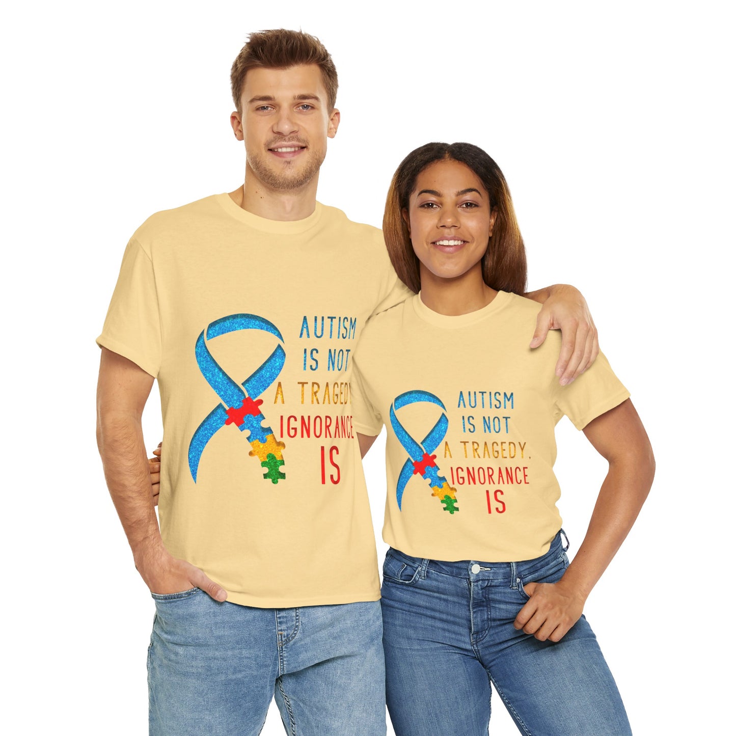 Autism is NOT a Tragedy IGNORANCE is T-shirt Unisex Heavy Cotton