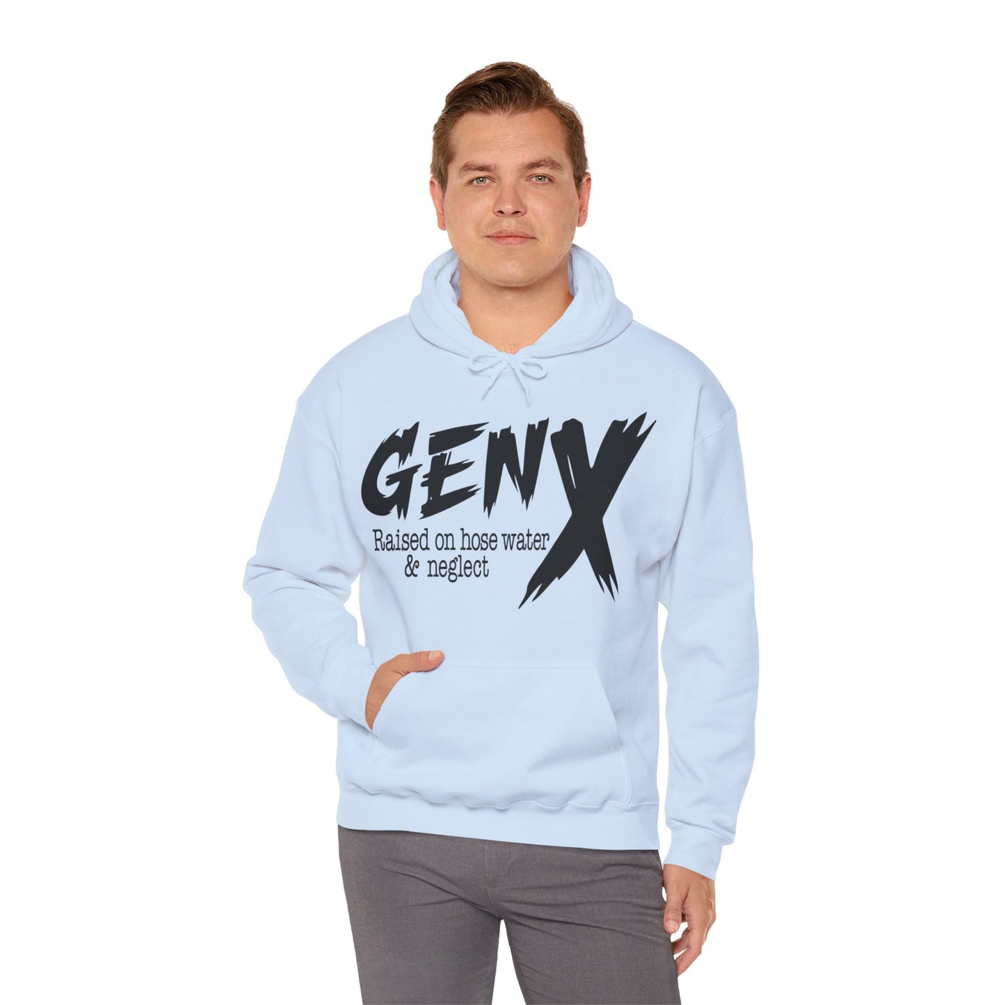 Gen X Raised on Hose Water & Neglect Unisex Heavy Blend™ Hooded Sweatshirt