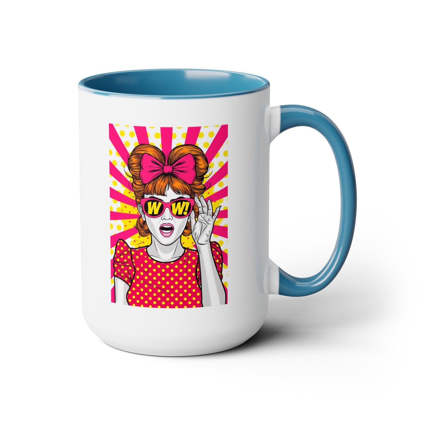 PopArt WOW Girl 15oz Coffee Mug
