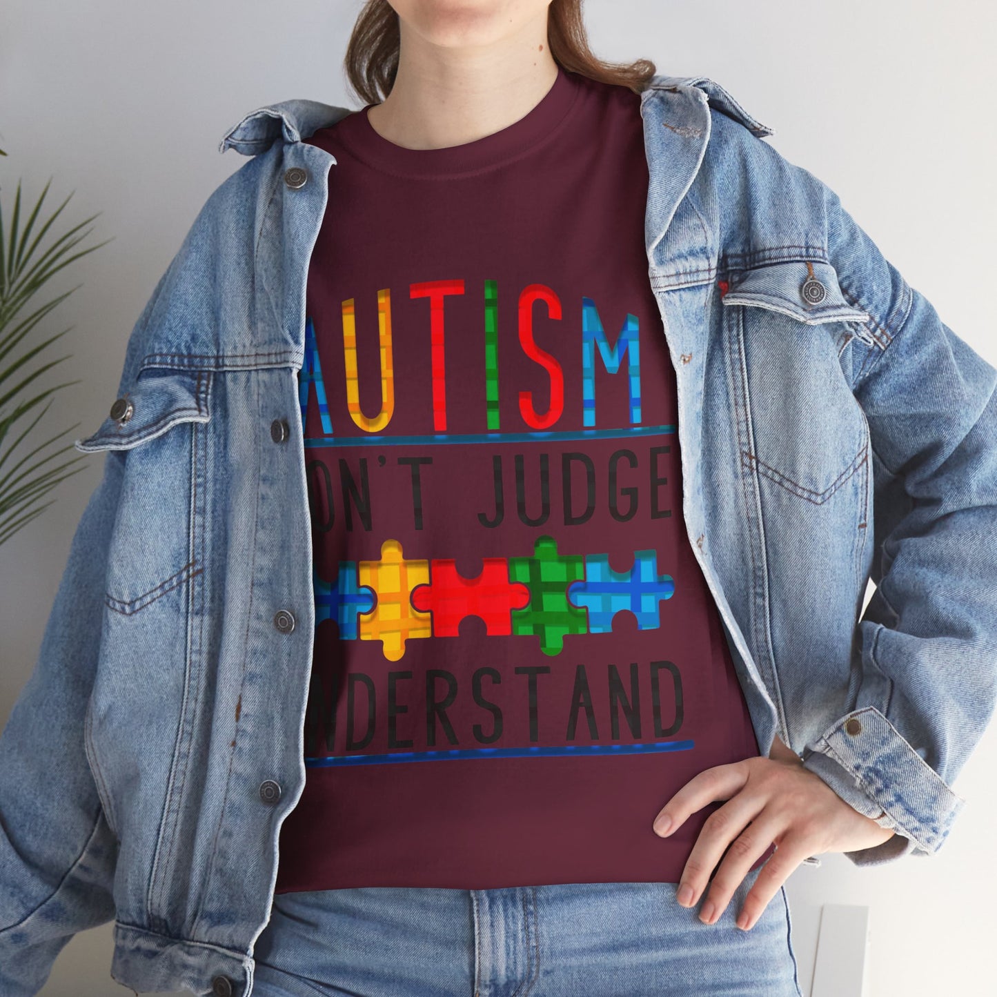 Autism Don't Judge Understand T-shirt Unisex Heavy Cotton