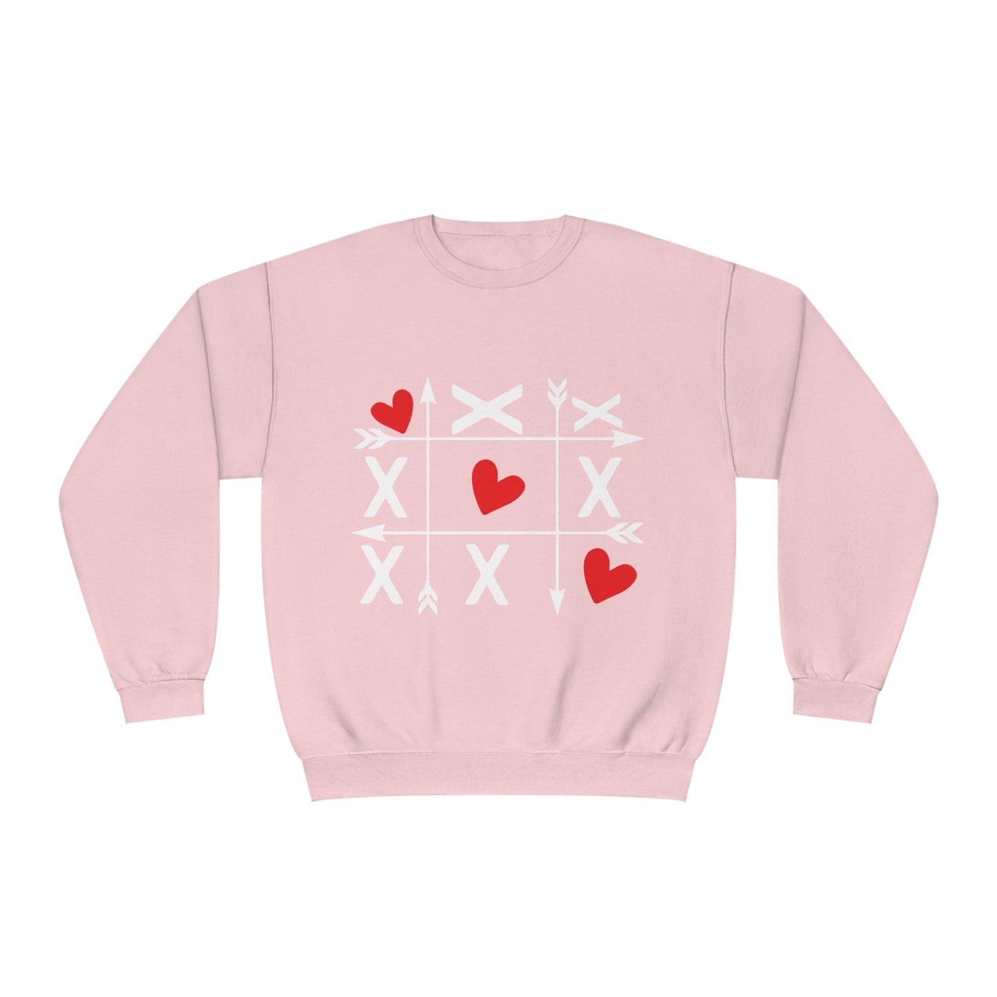 Tic-Tac-Toe Valentines Day Heart Unisex NuBlend® Crewneck Sweatshirt