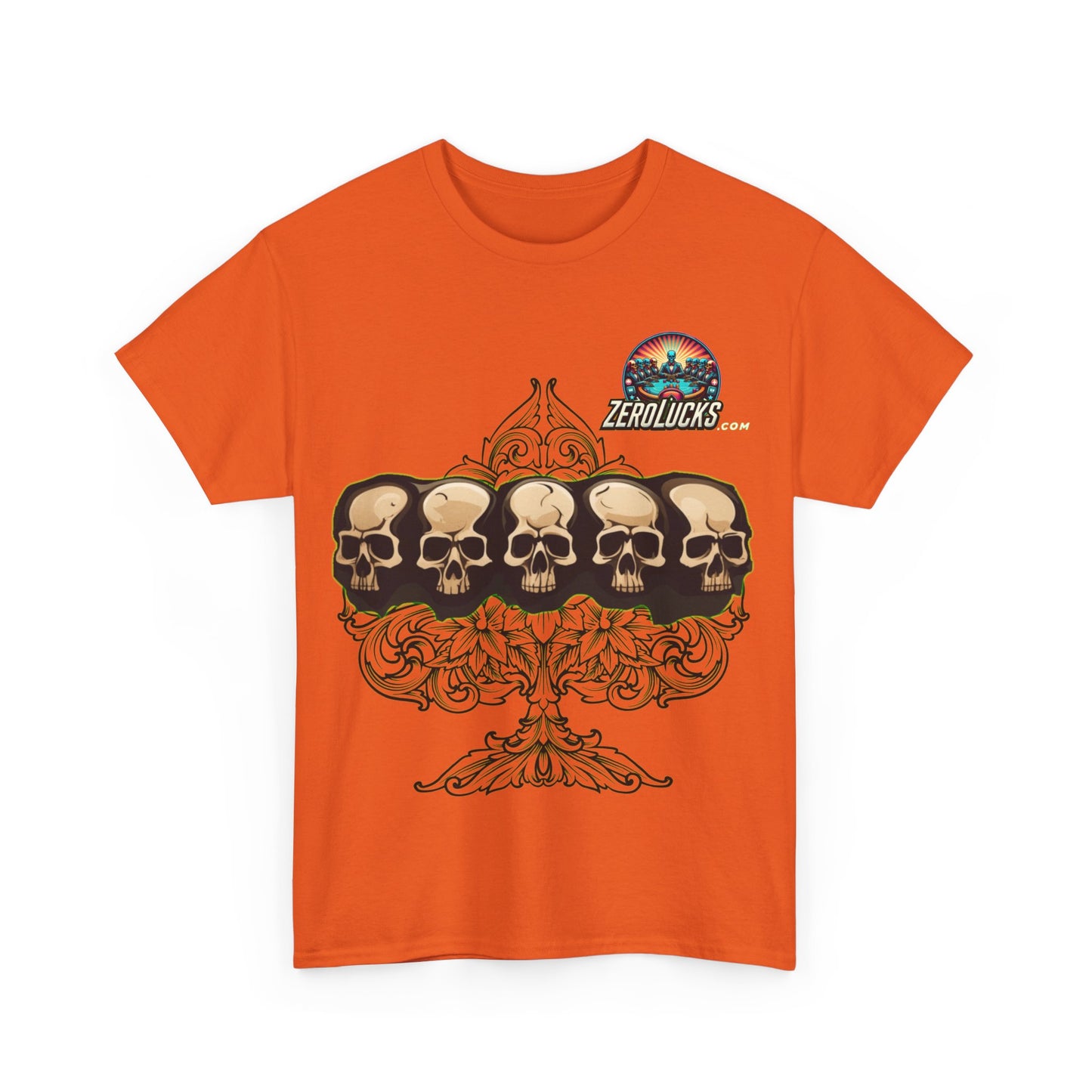 No Lucks Skulls with Spade T-shirt Unisex Heavy Cotton