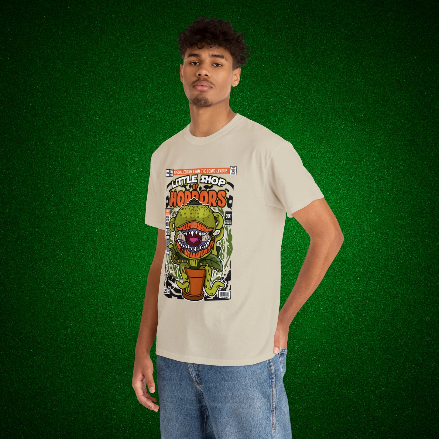 Little Shop of Horrors Audrey Pop Culture Mock Comic Cover heavy cotton T-shirt
