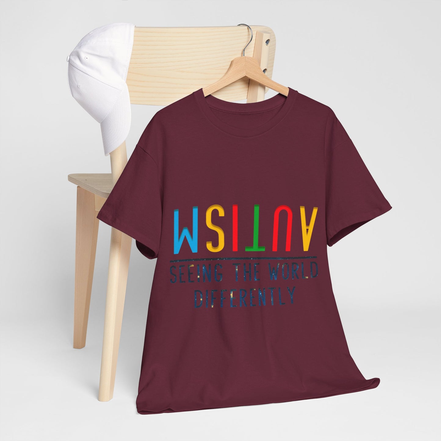 Autism Seeing the World Differently T-shirt Unisex Heavy Cotton