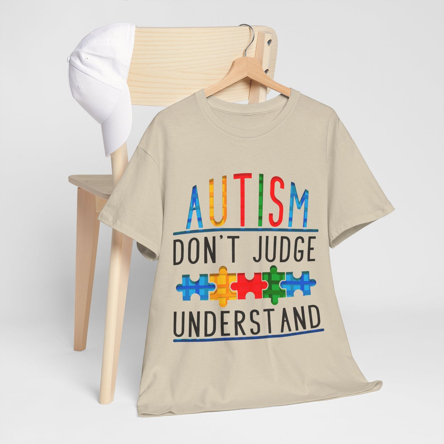 Autism Don't Judge Understand T-shirt Unisex Heavy Cotton