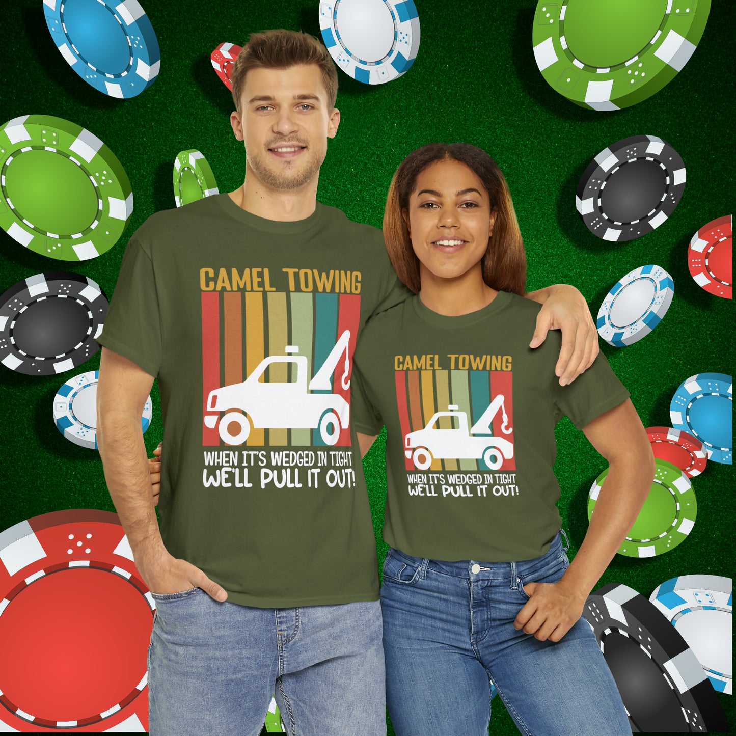Camel Towing When its wedged in tight we'll pull it out T-Shirt