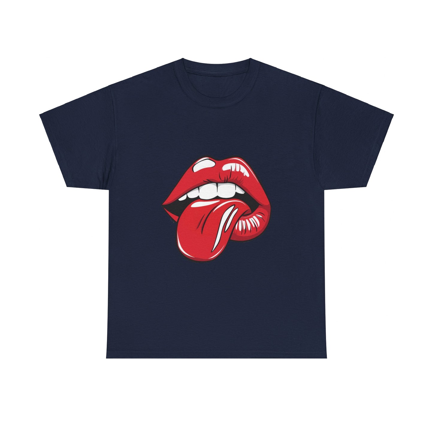 Sexy Retro PopArt Red Lips and Tounge Unisex heavy cotton Tshirt