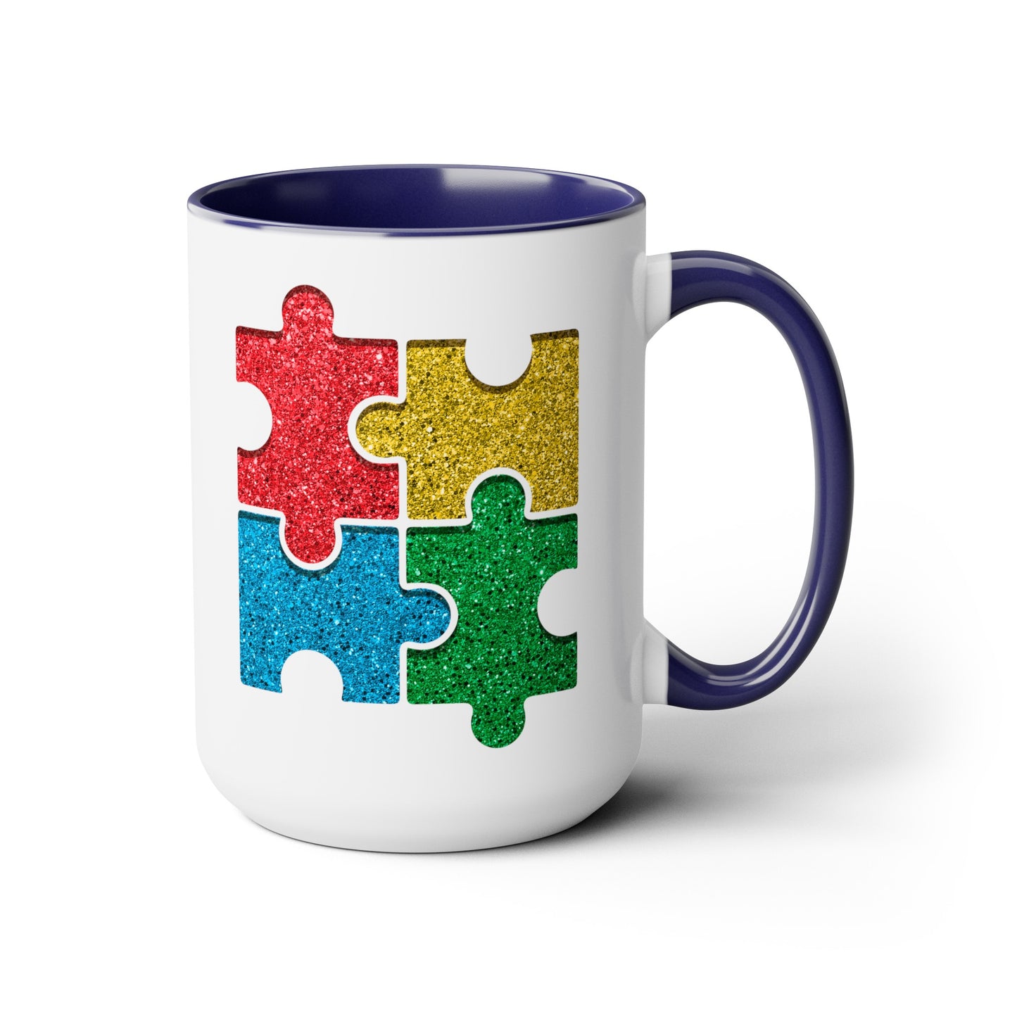 Autism Puzzle Pieces 15oz Coffee Mug