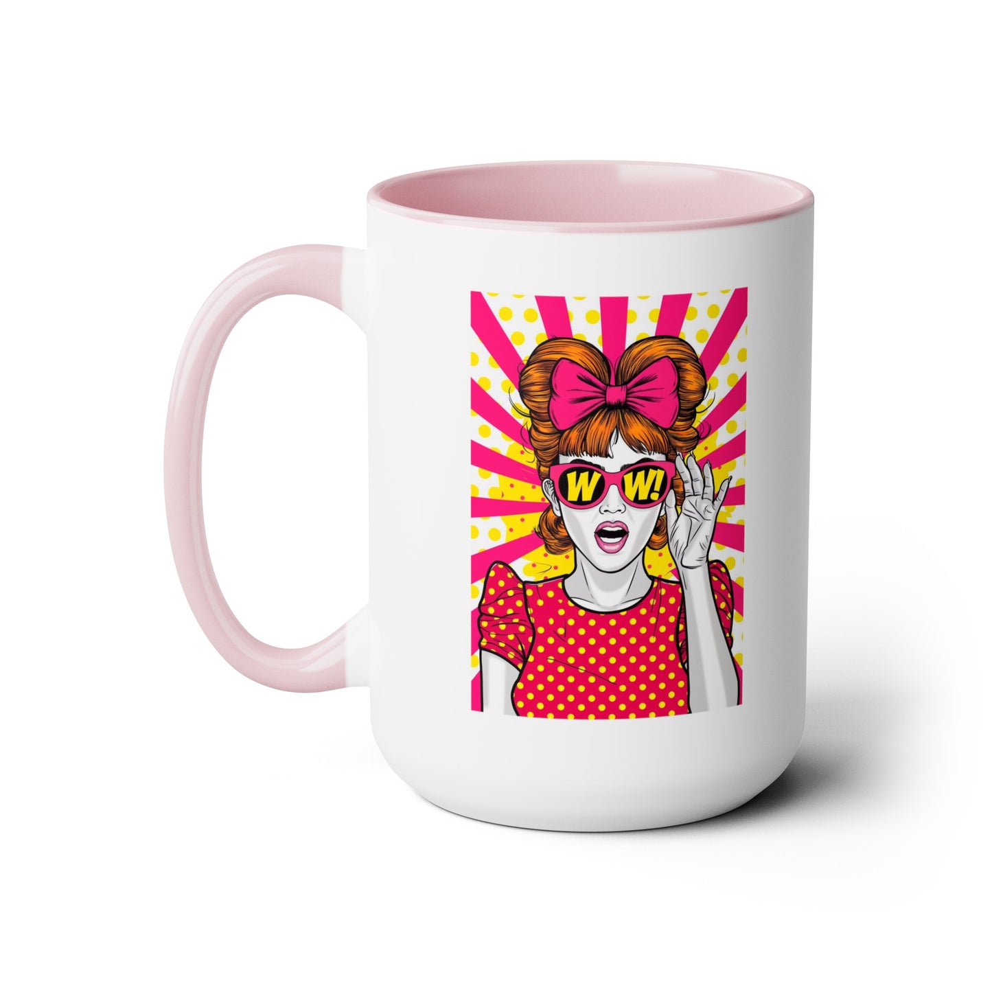 PopArt WOW Girl 15oz Coffee Mug